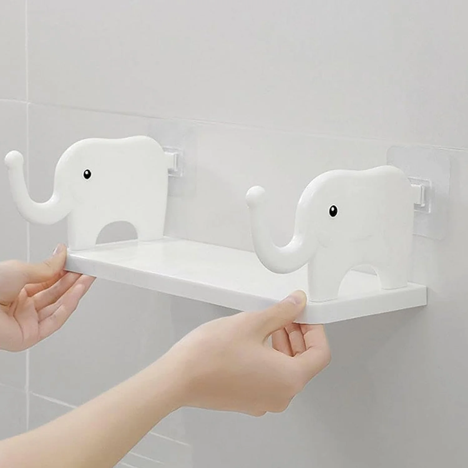Elephant-Shaped Wall Shelf – No-Punch Mini Organizer for Kitchen & Bathroom - Image 5