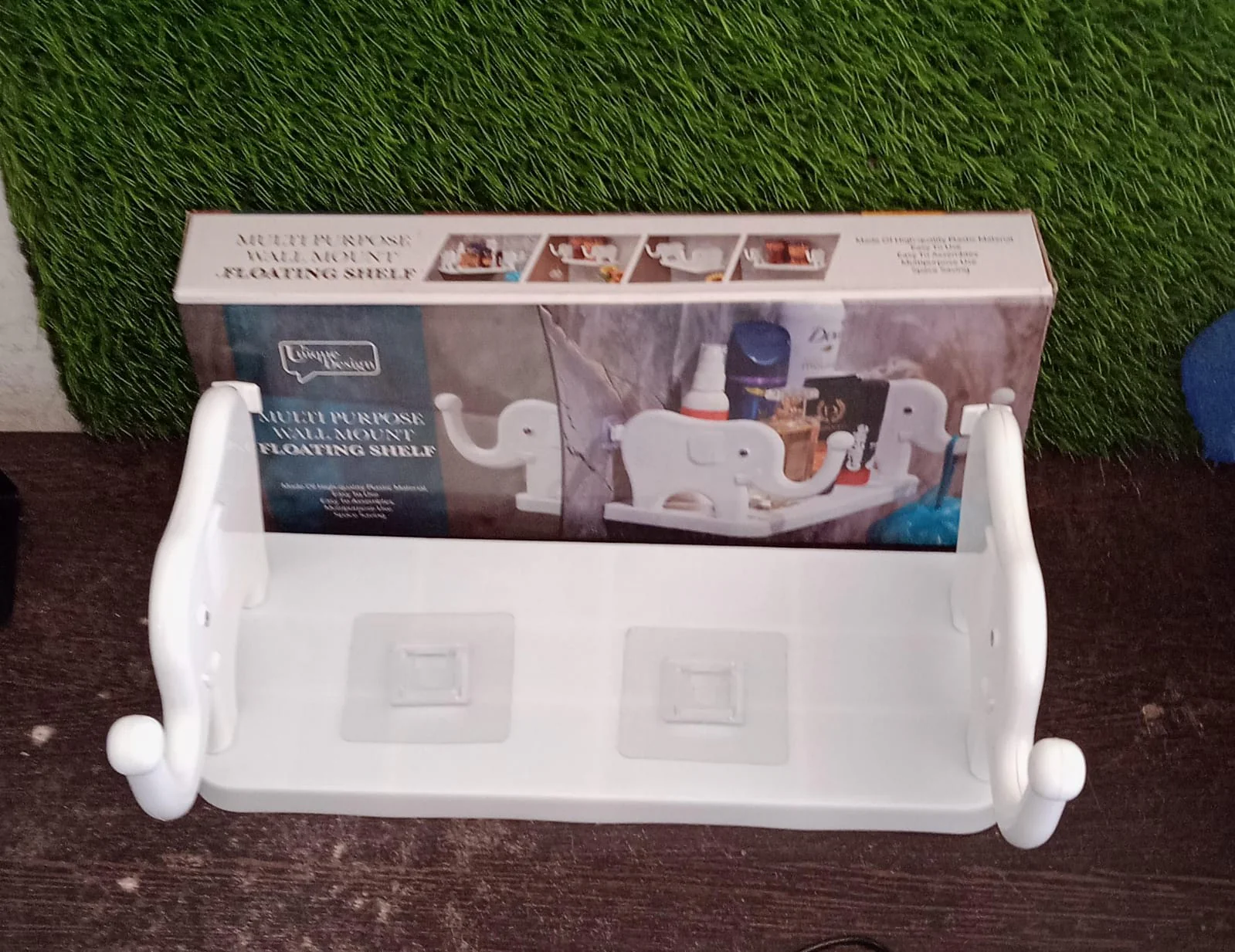 Elephant-Shaped Wall Shelf – No-Punch Mini Organizer for Kitchen & Bathroom - Image 9