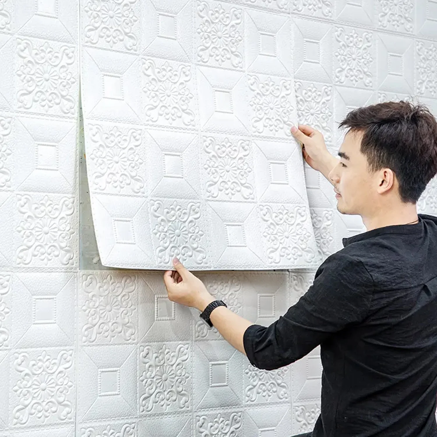 Stone Design 3D Wallpaper Sticker Panels for Ceiling Living Room Bedroom - Image 4