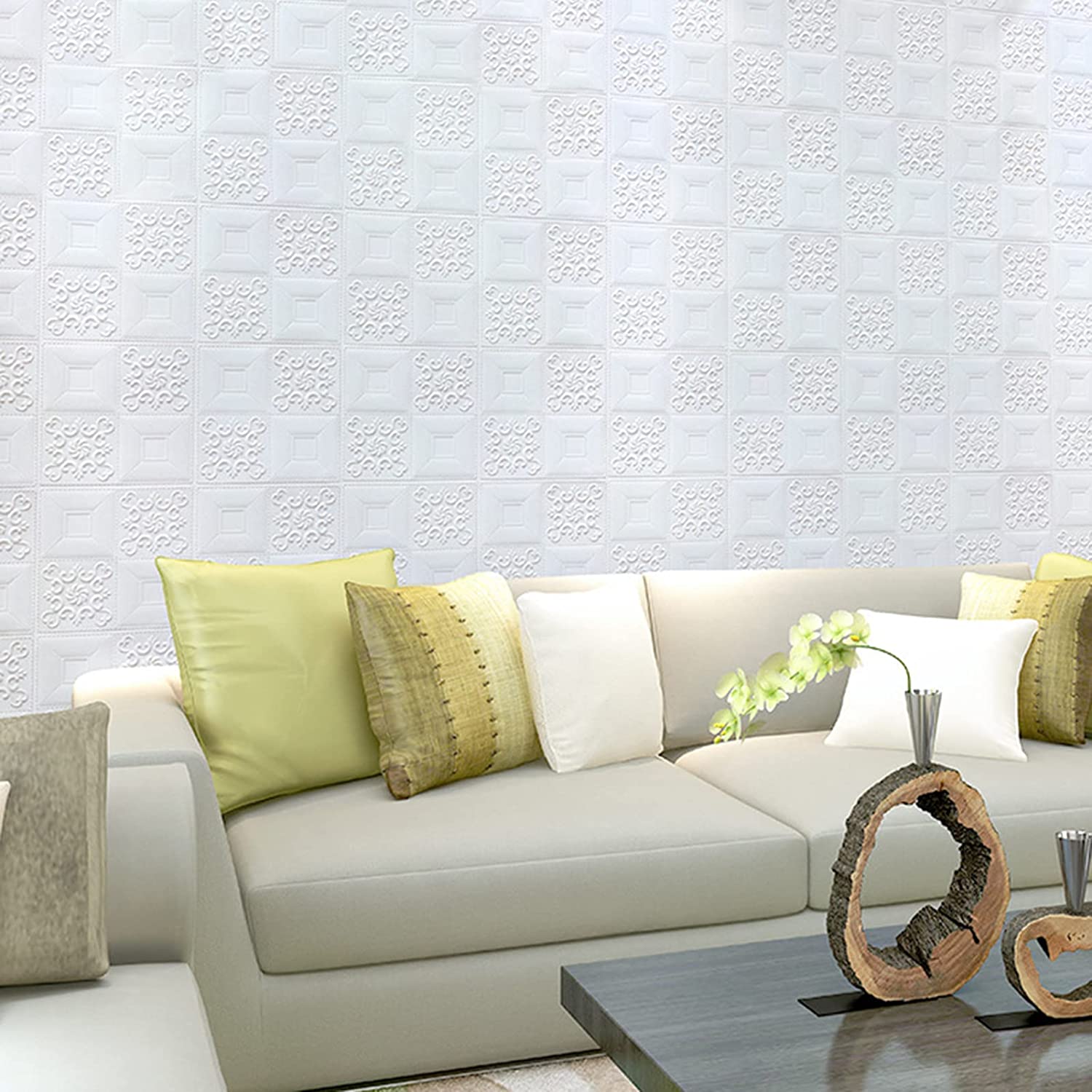 Stone Design 3D Wallpaper Sticker Panels for Ceiling Living Room Bedroom - Image 7