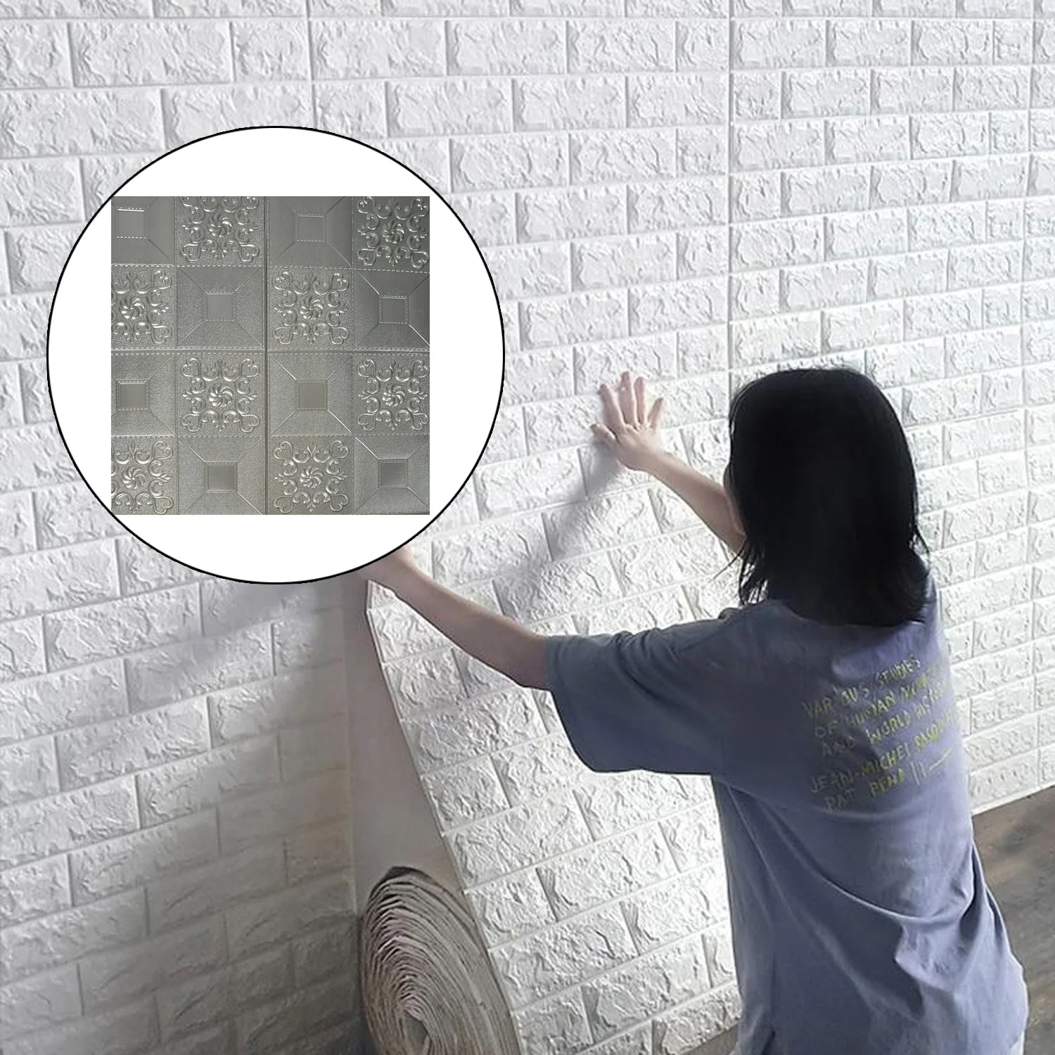 Stone Design 3D Wallpaper Sticker Panels for Ceiling Living Room Bedroom - Image 9