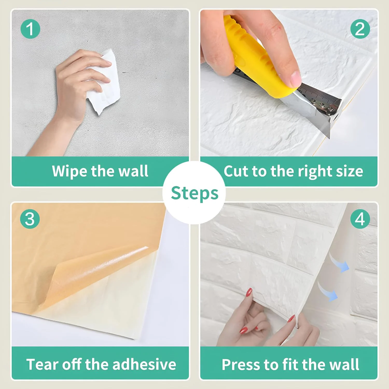 Wallpaper 3D Foam Wallpaper Sticker Panels (70 x 76 Cm / 1 Pc) - Image 6
