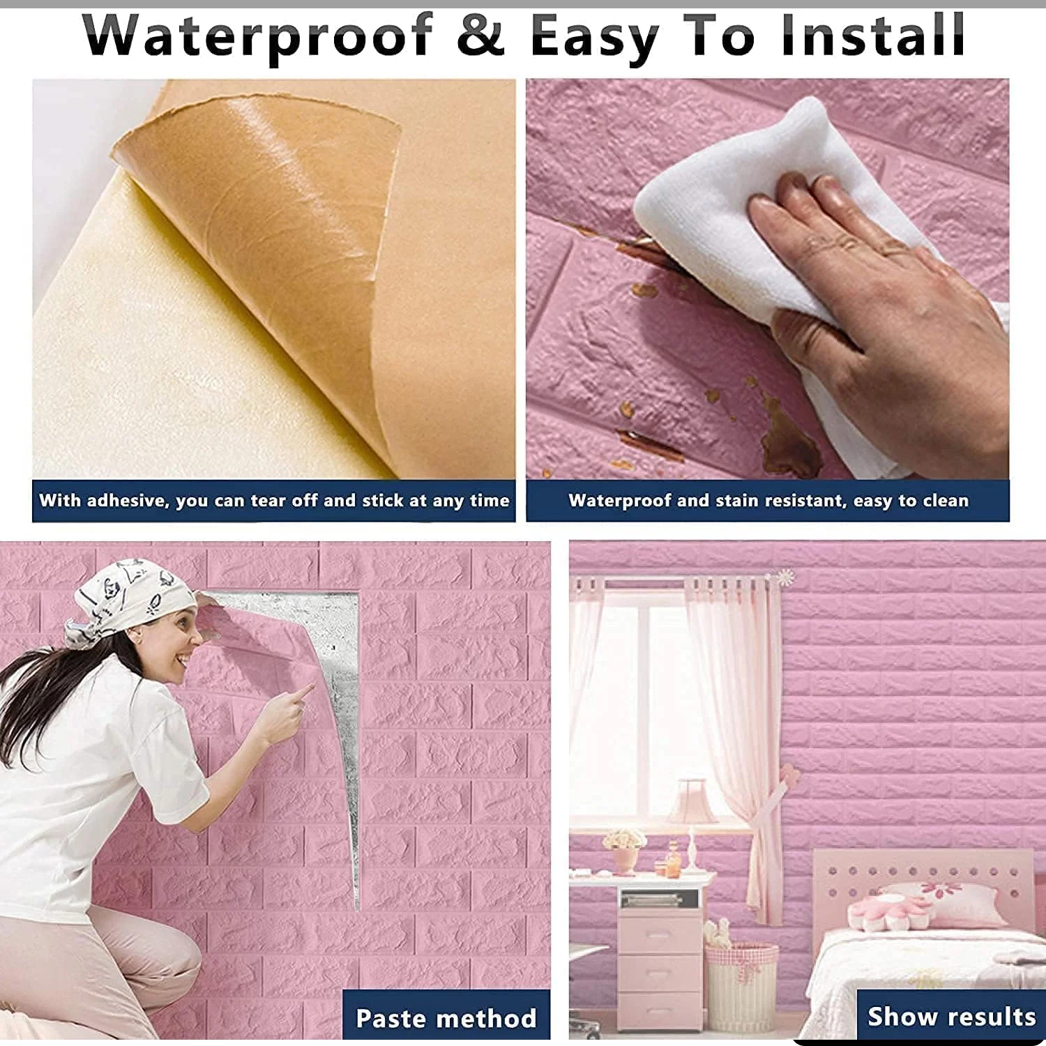 Wallpaper 3D Foam Wallpaper Sticker Panels (70 x 76 Cm / 1 Pc) - Image 6