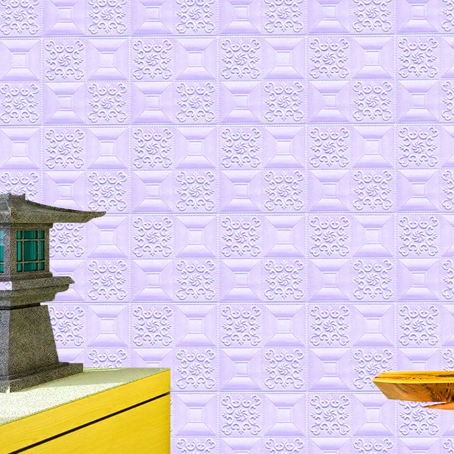 Wallpaper 3D Foam Wallpaper Sticker Panels (70 x 70 Cm / 1 Pc) - Image 3
