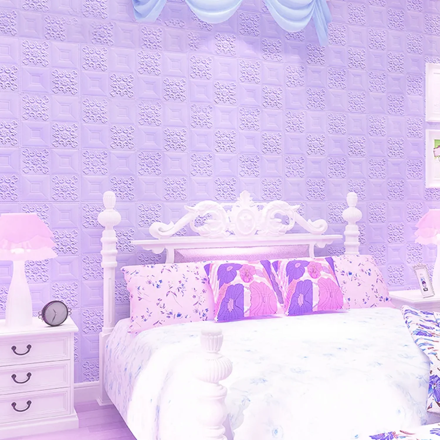 Wallpaper 3D Foam Wallpaper Sticker Panels (70 x 70 Cm / 1 Pc) - Image 6