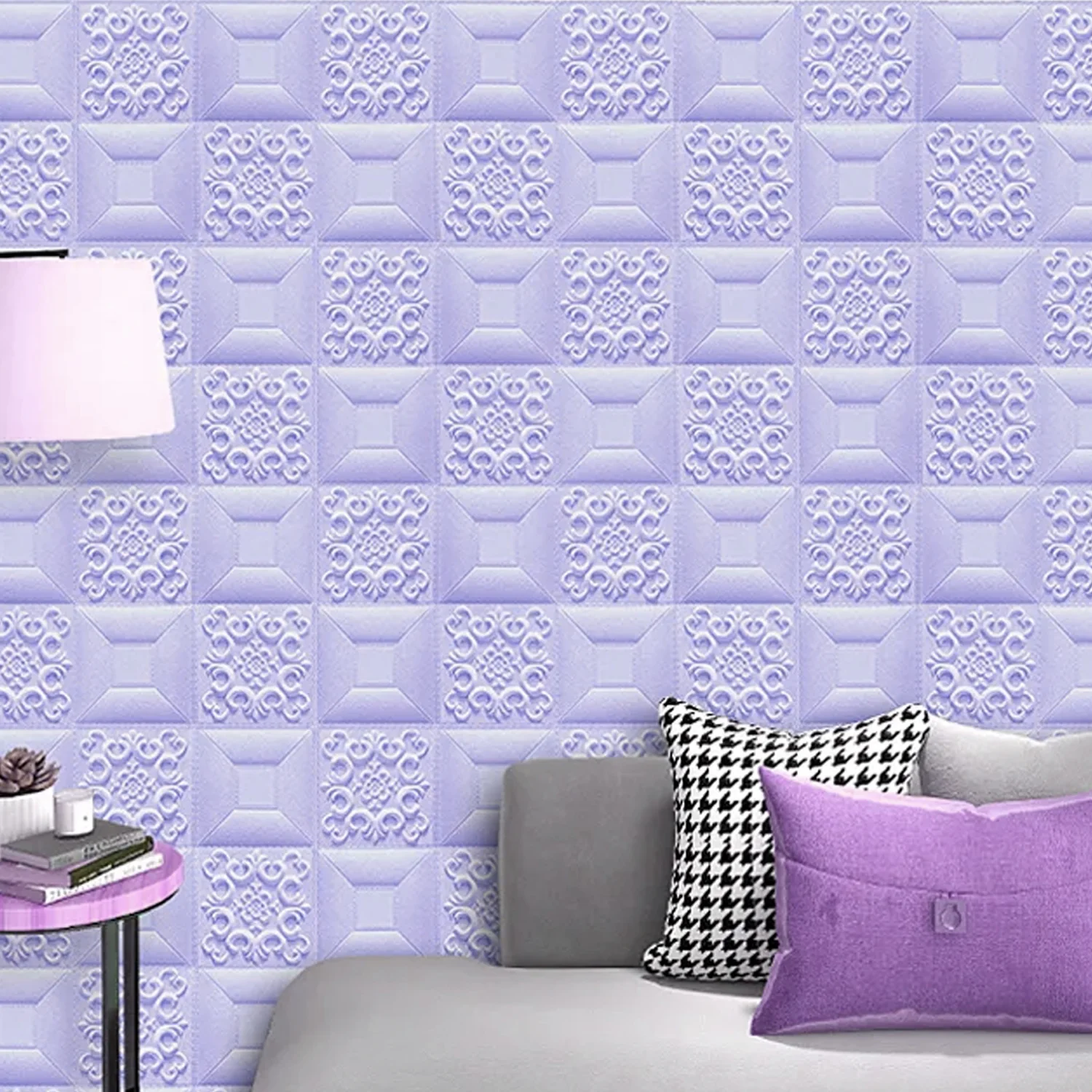 Wallpaper 3D Foam Wallpaper Sticker Panels (70 x 70 Cm / 1 Pc) - Image 7