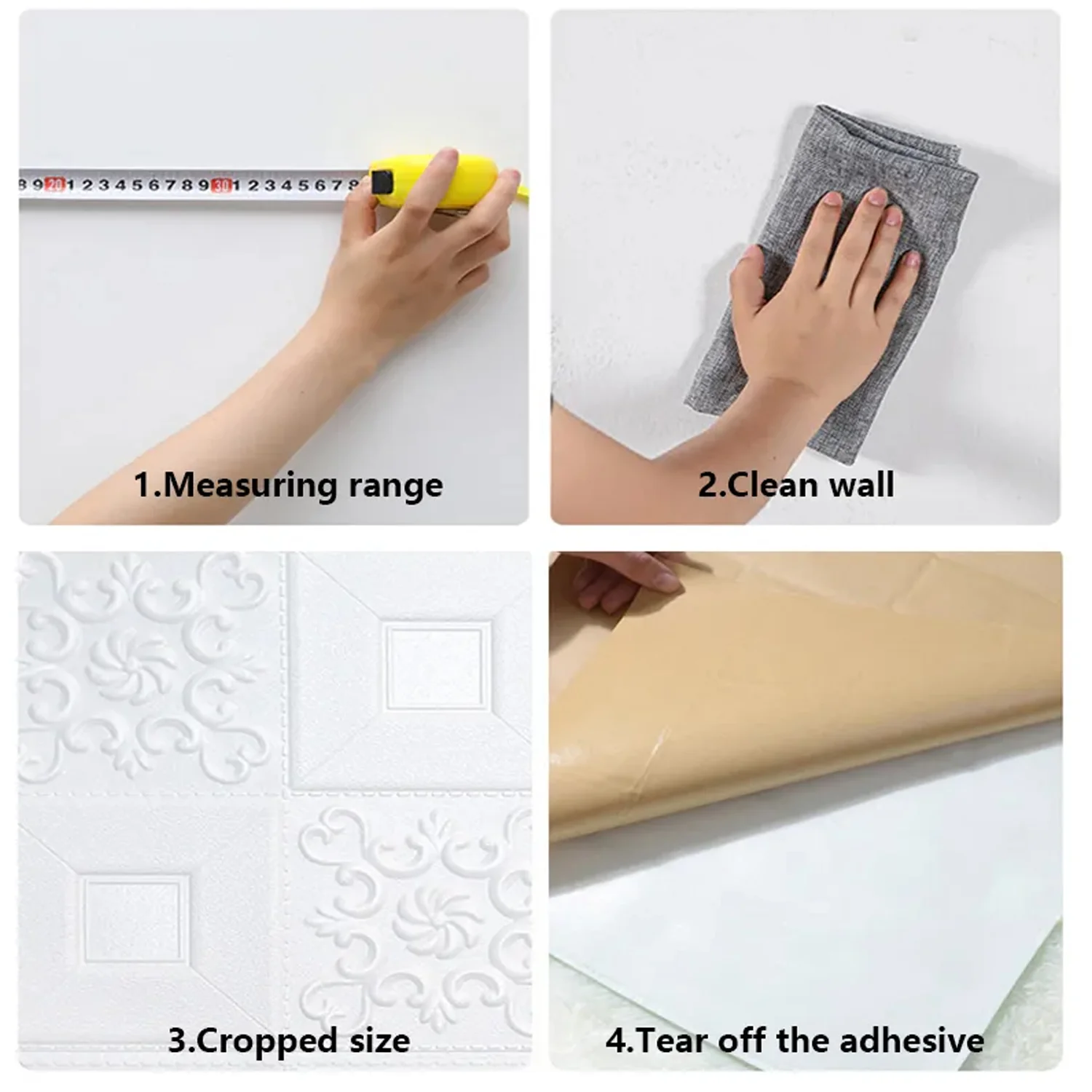 Wallpaper 3D Foam Wallpaper Sticker Panels (70 x 70 Cm / 1 Pc) - Image 8