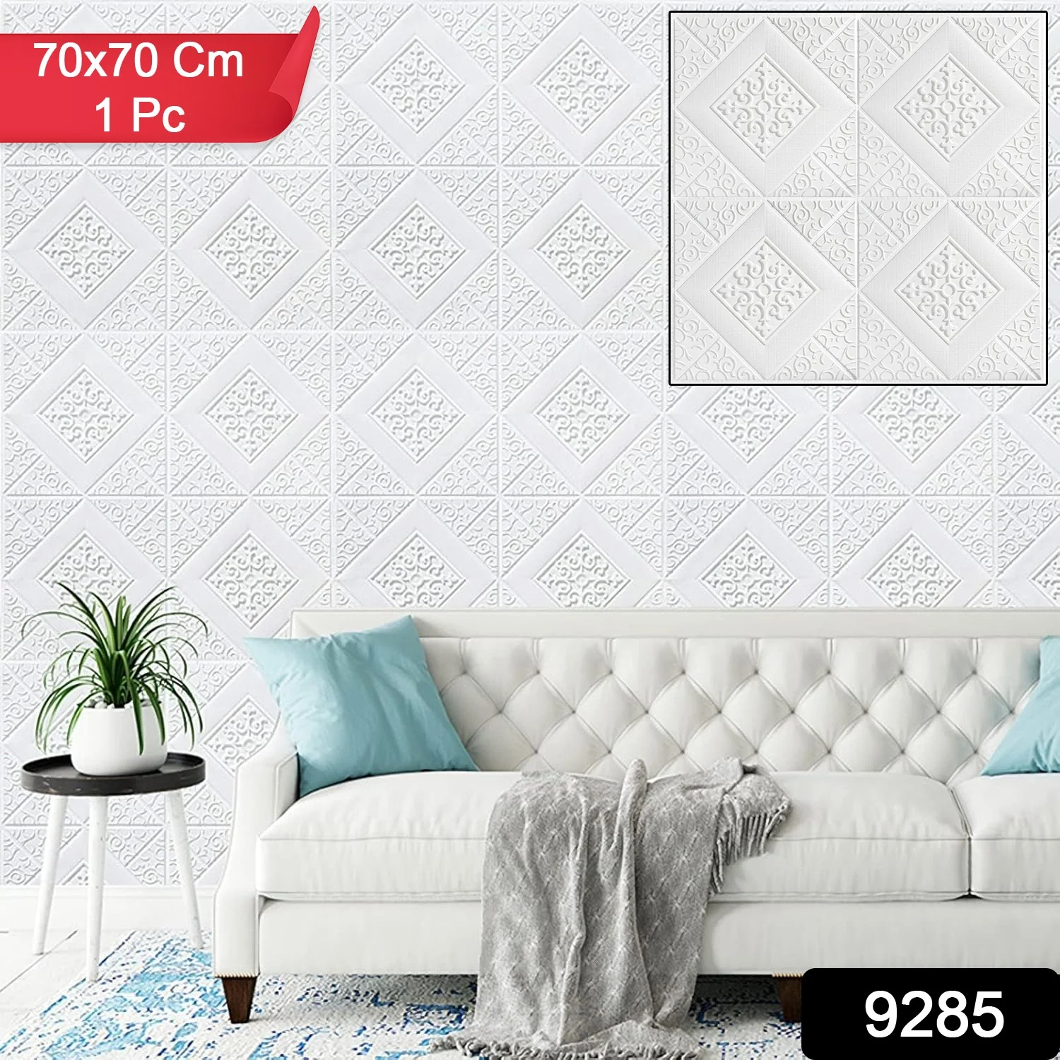 Wallpaper 3D Foam Wallpaper Sticker Panels (70 x 70 Cm / 1 Pc) - Image 2