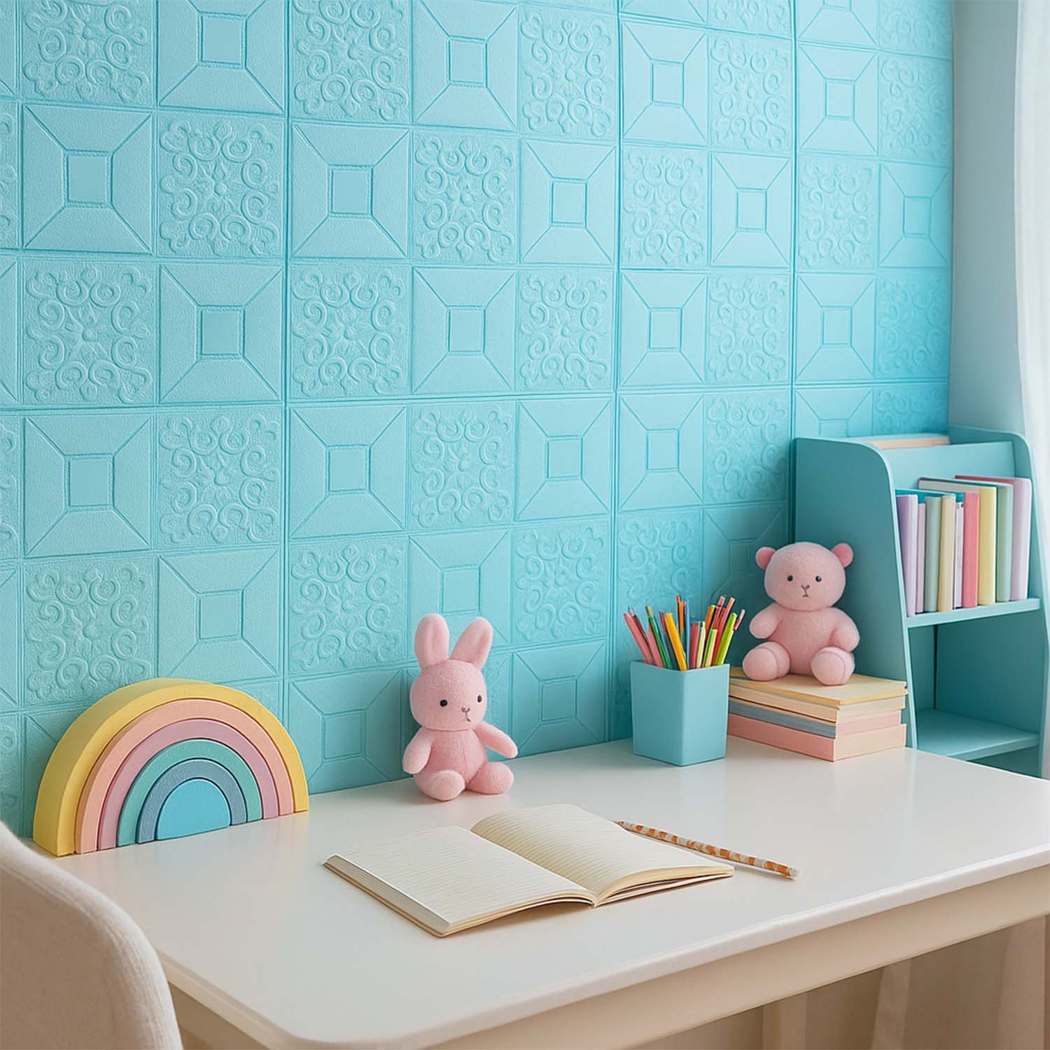 Wallpaper 3D Foam Wallpaper Sticker Panels (70 x 70 Cm / 1 Pc) - Image 4