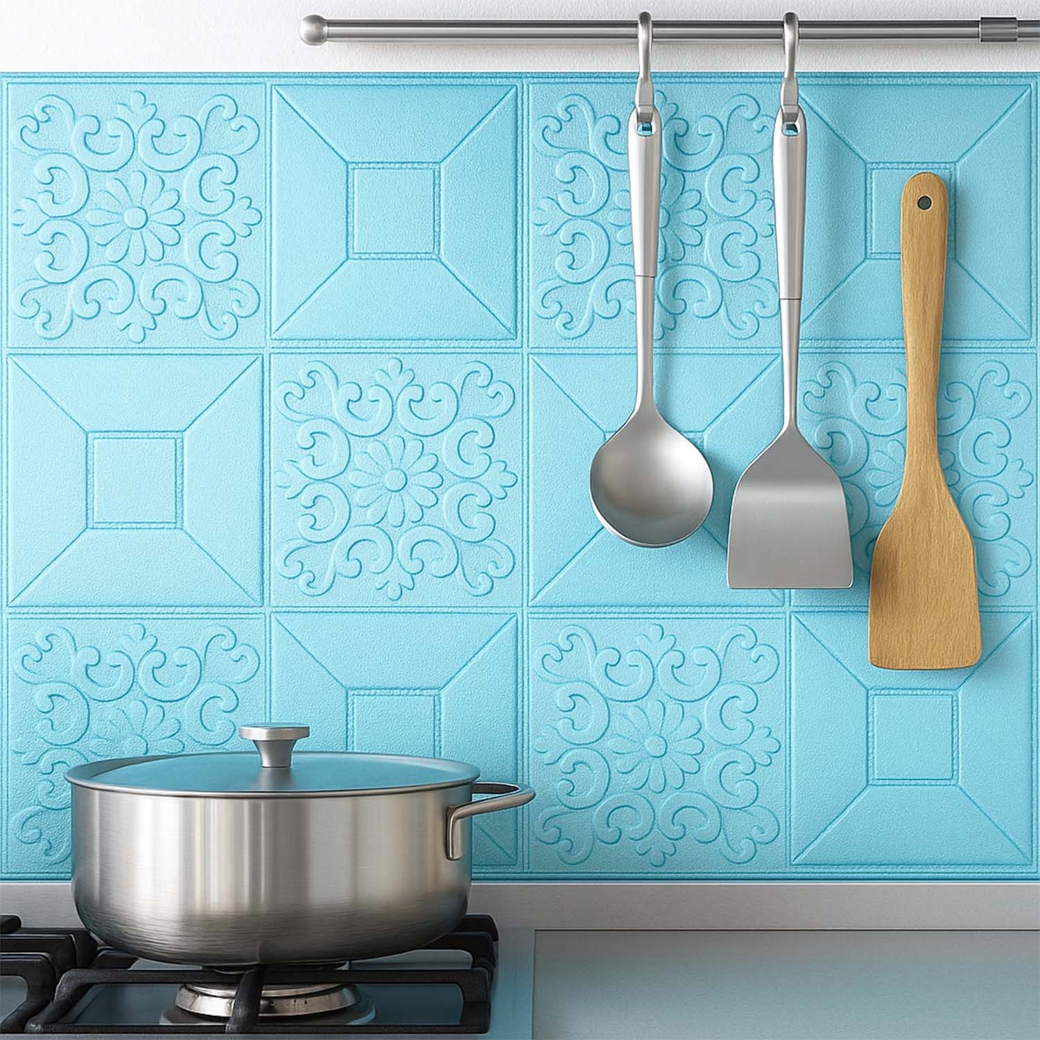 Wallpaper 3D Foam Wallpaper Sticker Panels (70 x 70 Cm / 1 Pc) - Image 6