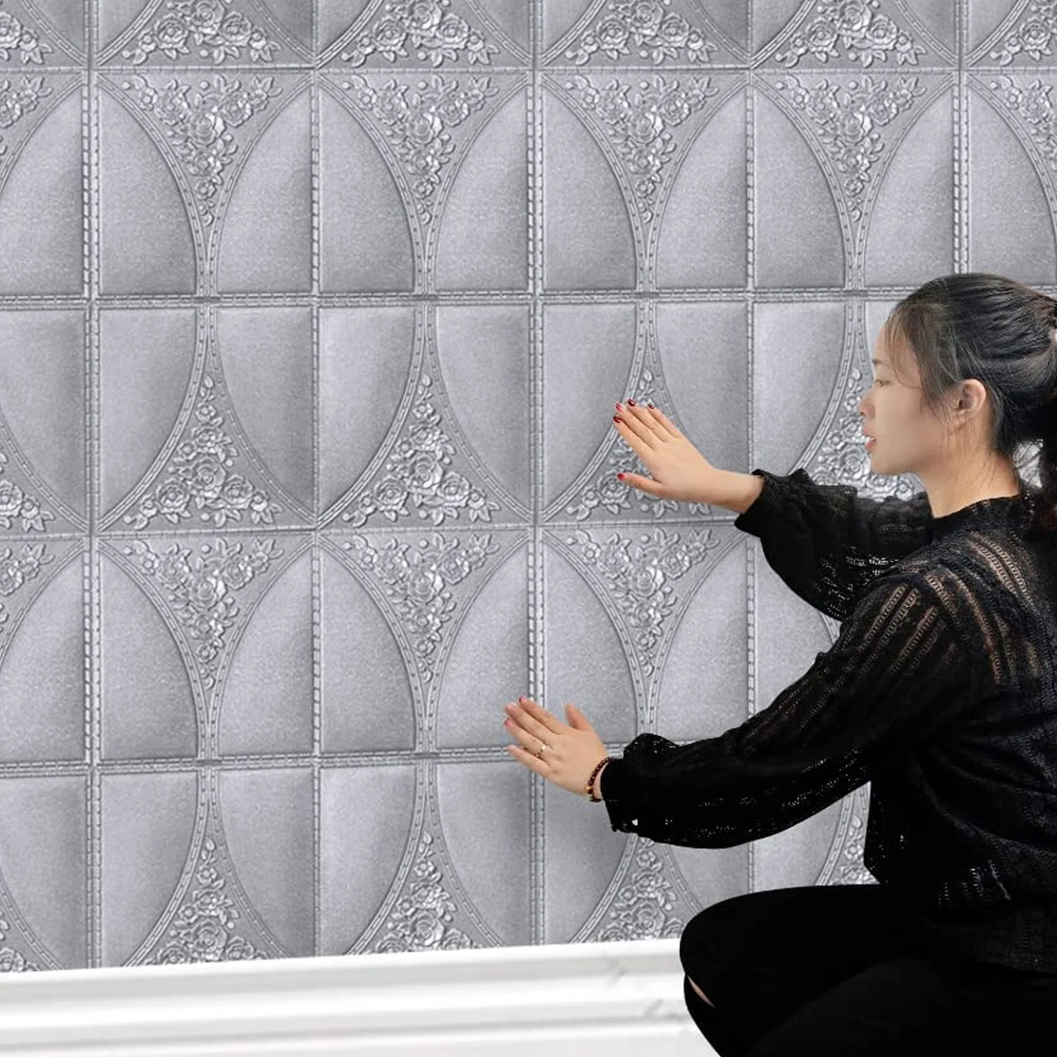 Wallpaper 3D Foam Wallpaper Sticker Panels (60 x 60 Cm / 1 Pc) - Image 4