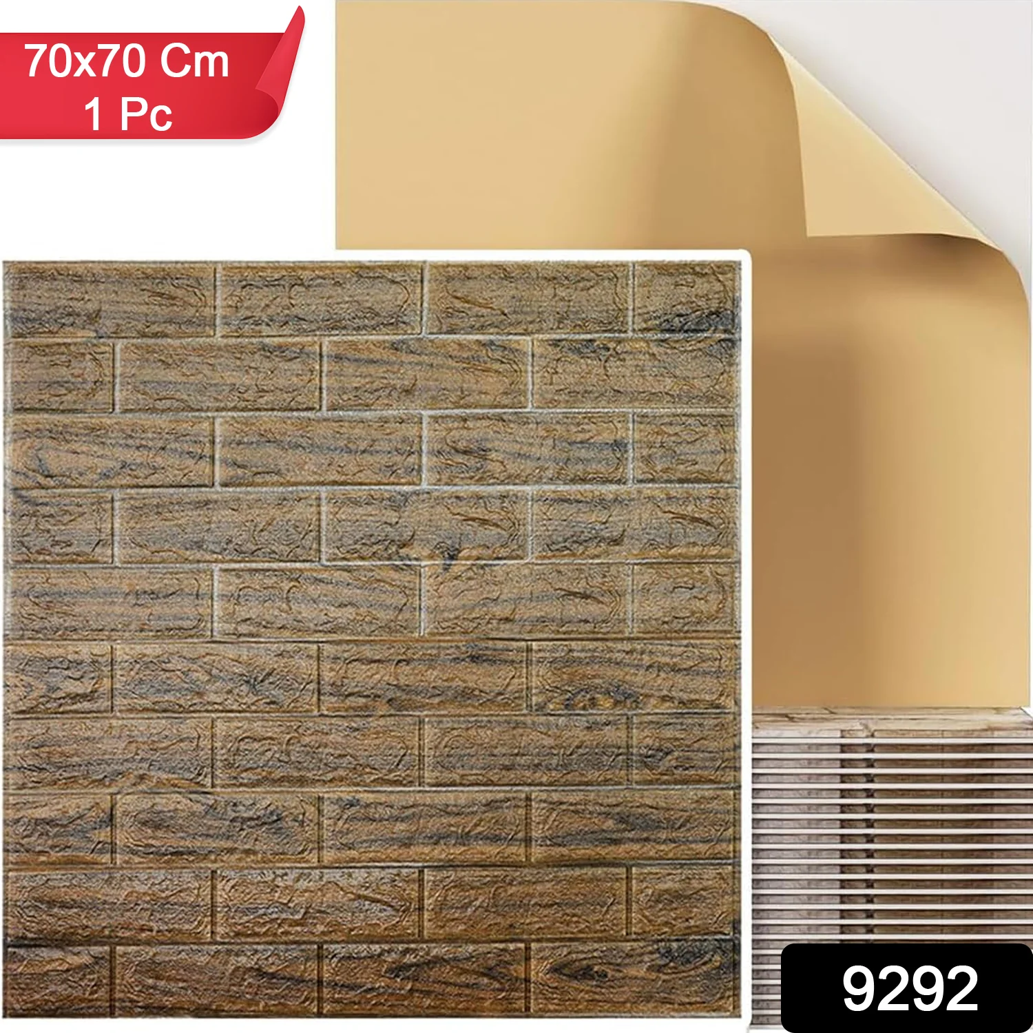 Wallpaper 3D Foam Wallpaper Sticker Panels (70 x 70 Cm / 1 Pc) - Image 2
