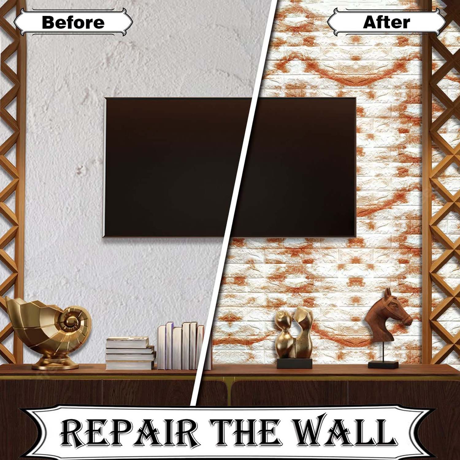 Wallpaper 3D Foam Wallpaper Sticker Panels (78 x 70 Cm / 1 Pc) - Image 4