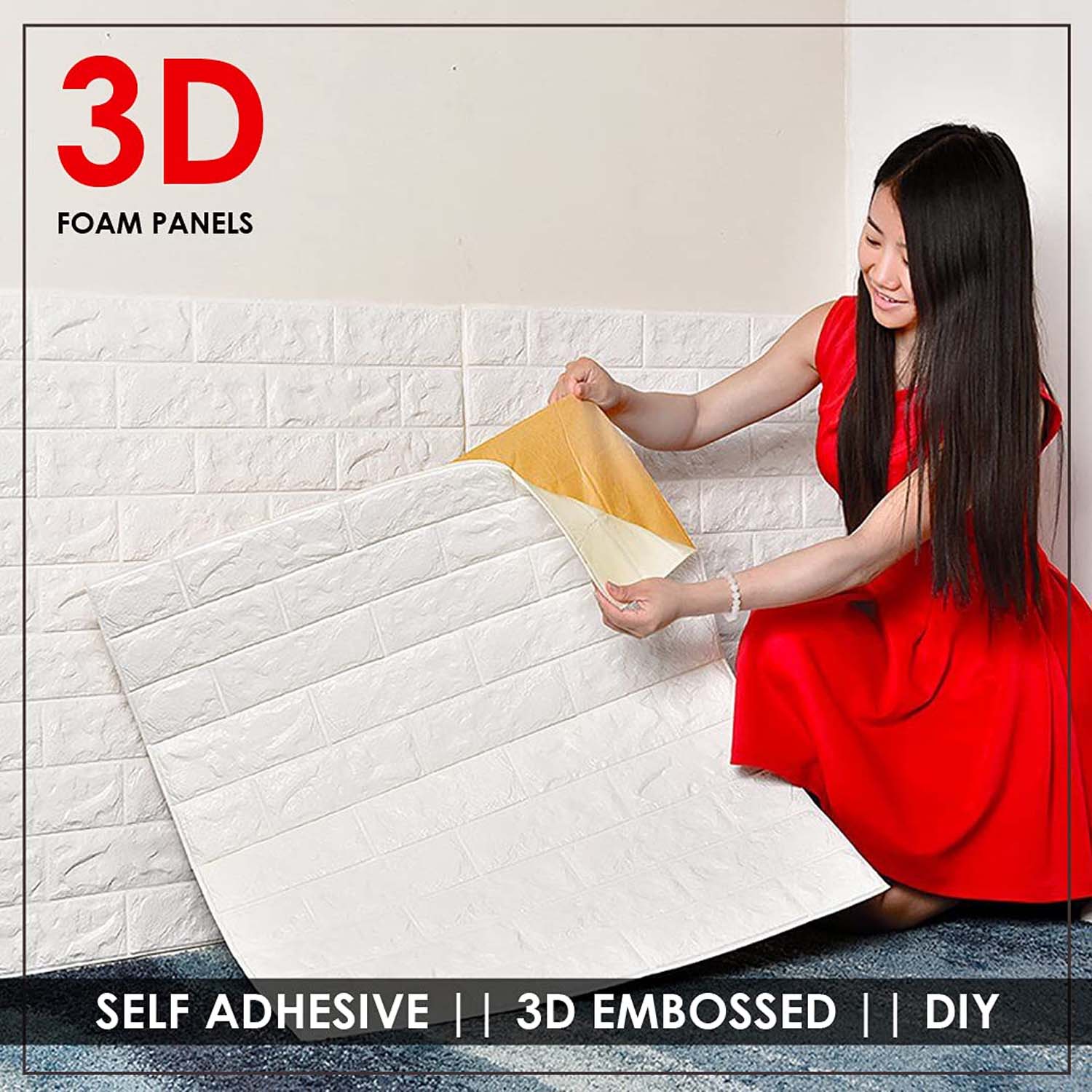 Wallpaper 3D Foam Wallpaper Sticker Panels (78 x 70 Cm / 1 Pc) - Image 6