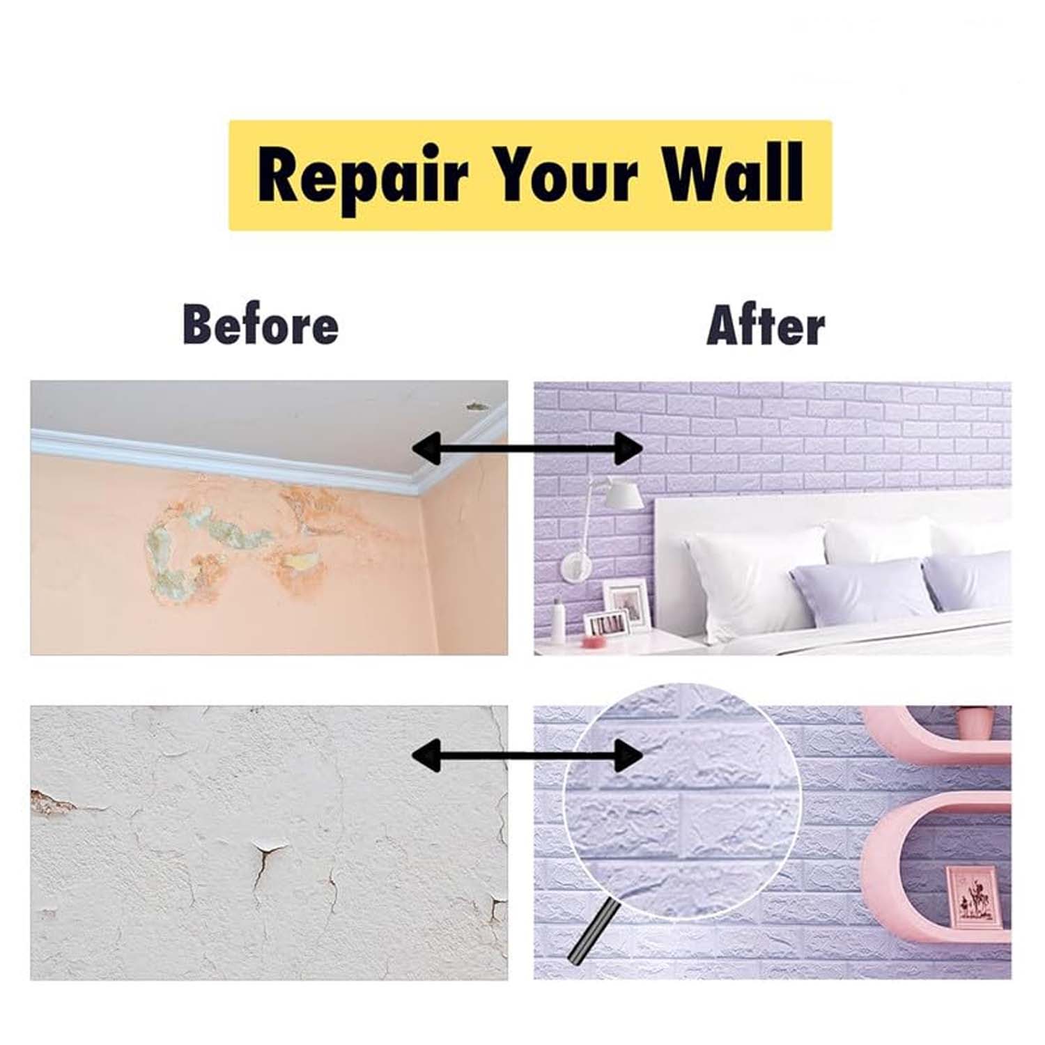 Wallpaper 3D Foam Wallpaper Sticker Panels (76 x 70 Cm / 1 Pc) - Image 7