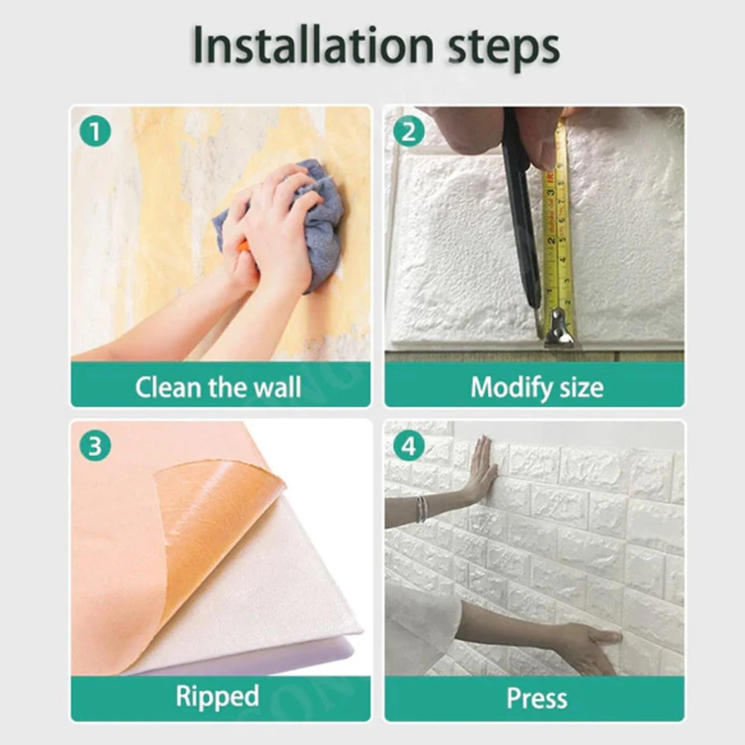 Wallpaper 3D Foam Wallpaper Sticker Panels (76 x 70 Cm / 1 Pc) - Image 4
