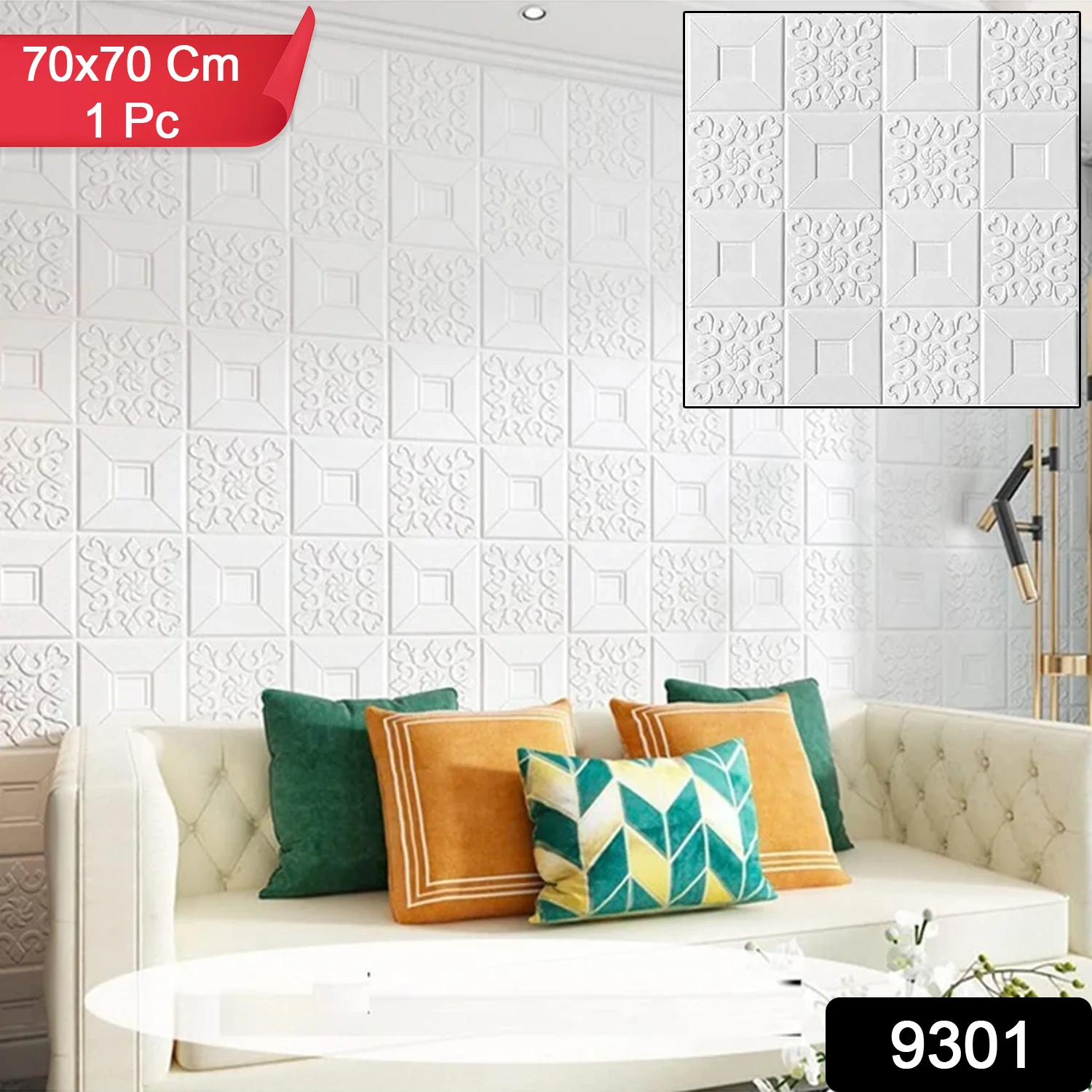 Wallpaper 3D Foam Wallpaper Sticker Panels (70 x 70 Cm / 1 Pc) - Image 2