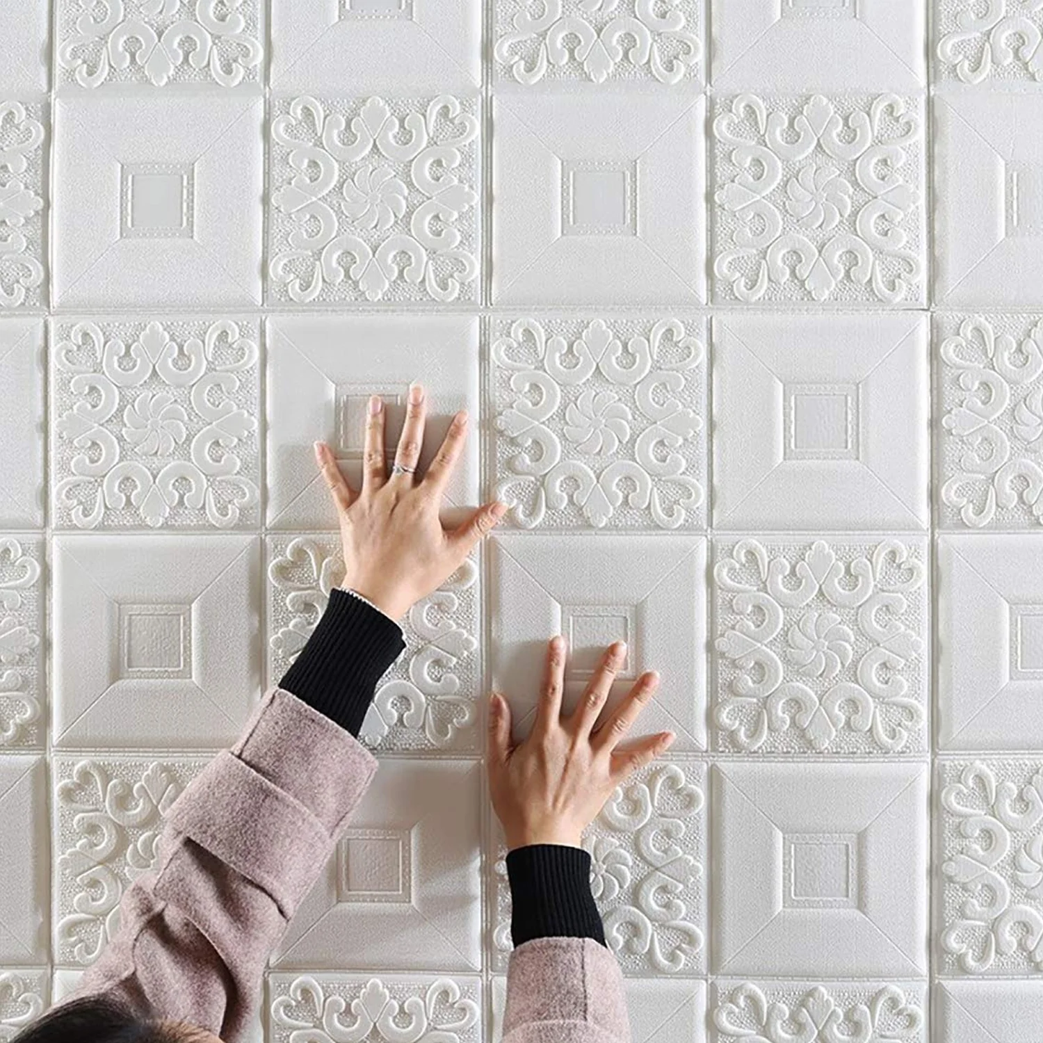 Wallpaper 3D Foam Wallpaper Sticker Panels (70 x 70 Cm / 1 Pc) - Image 4