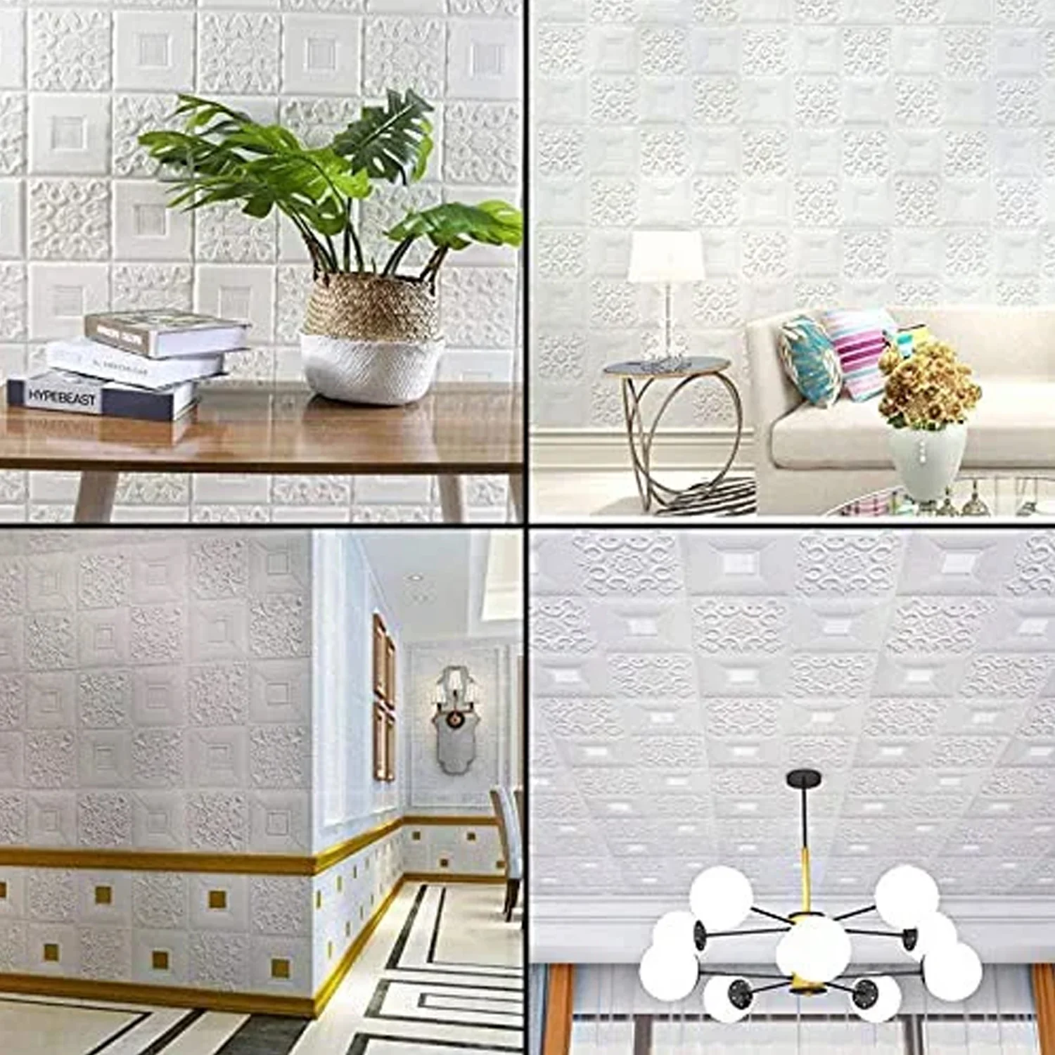 Wallpaper 3D Foam Wallpaper Sticker Panels (70 x 70 Cm / 1 Pc) - Image 6