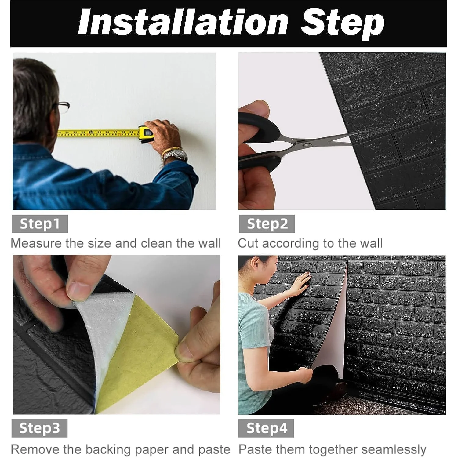 Wallpaper 3D Foam Wallpaper Sticker Panels (76 x 70 Cm / 1 Pc) - Image 4