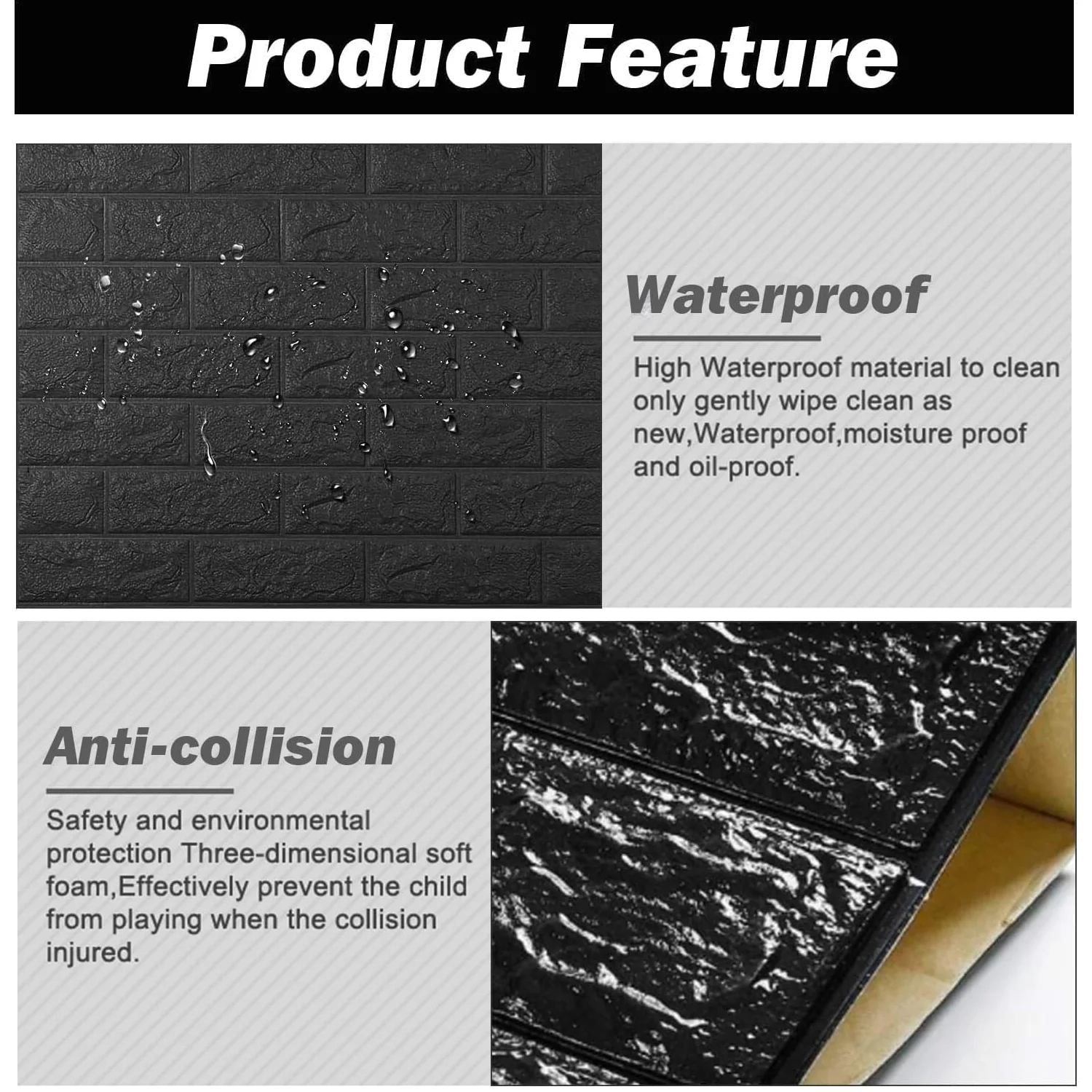 Wallpaper 3D Foam Wallpaper Sticker Panels (76 x 70 Cm / 1 Pc) - Image 6
