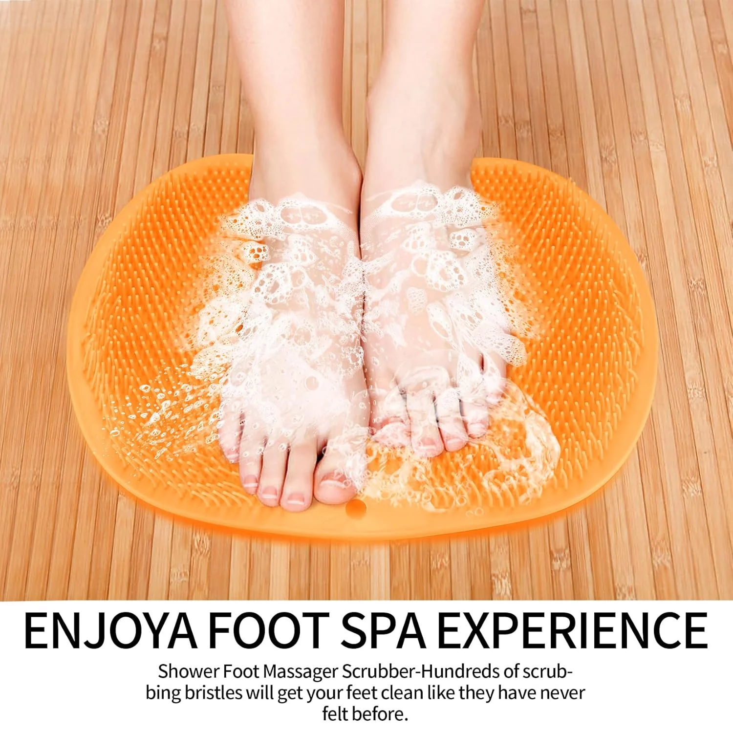Yellow Silicone Bath Massage Cushion – Suction Cup Exfoliating Foot Scrubber & Mat - Image 8