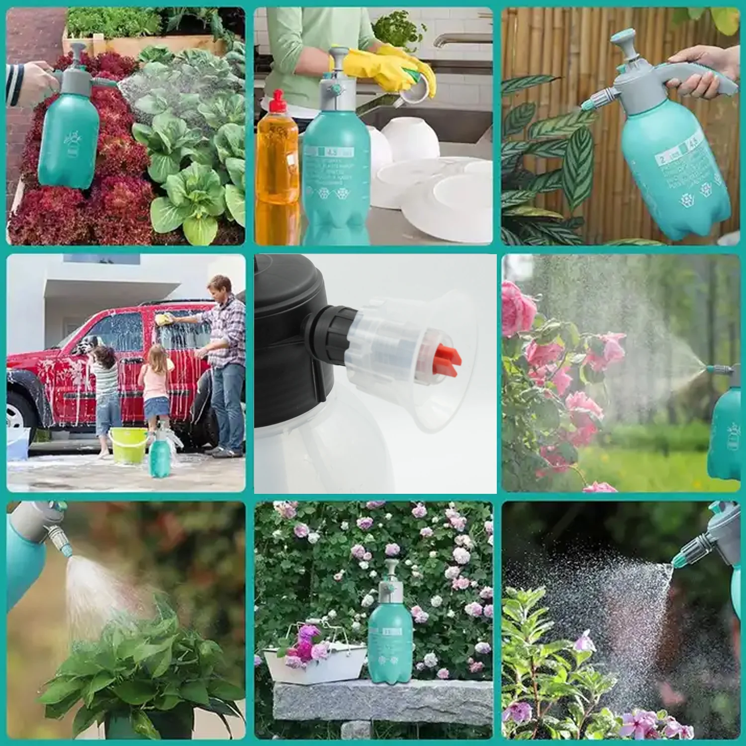 Pressure Sprayer 2 Litres Garden Sprayer Hand Pump Sprayer Foam Sprayer - Image 5