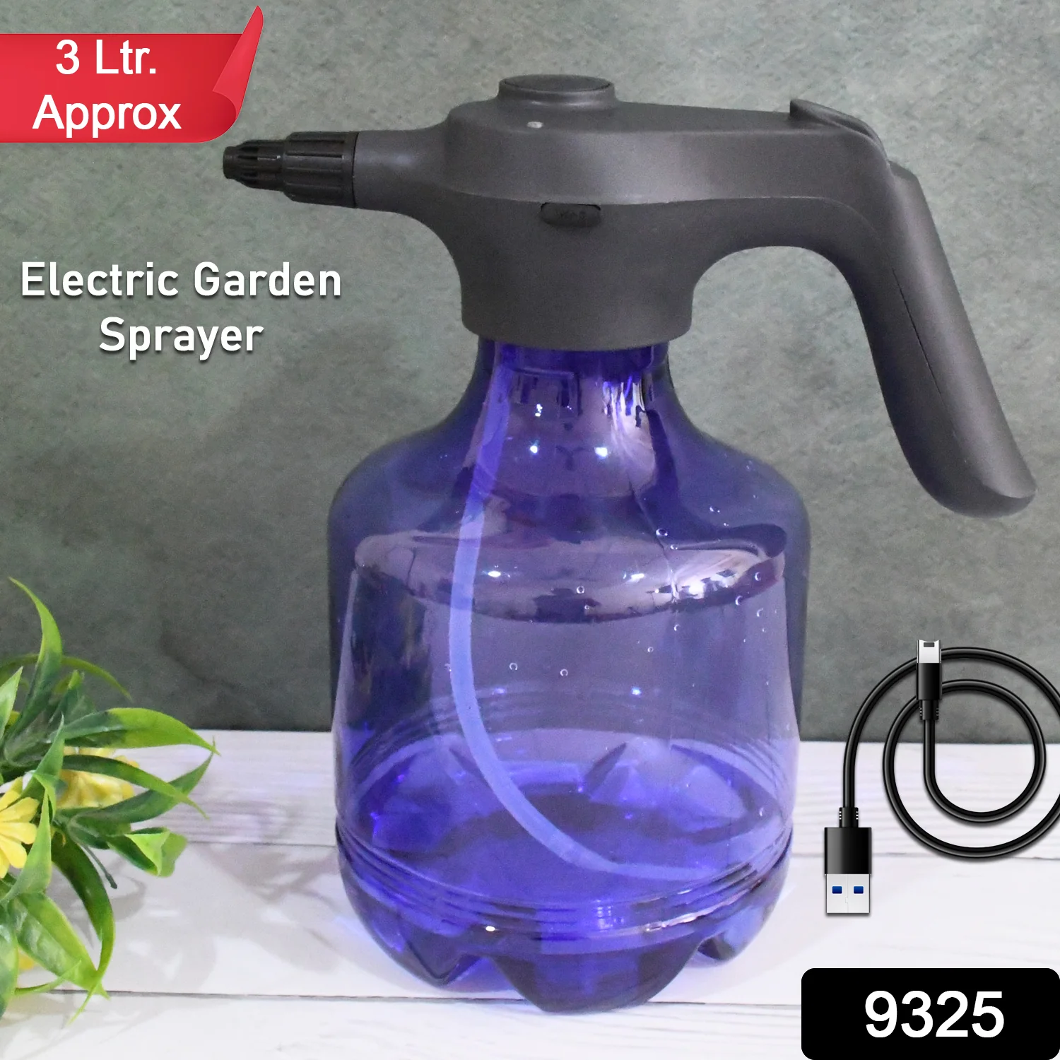 Electric 3L Garden Sprayer – Automatic, Rechargeable Watering Can Fertilizing (1 Pc) - Image 2
