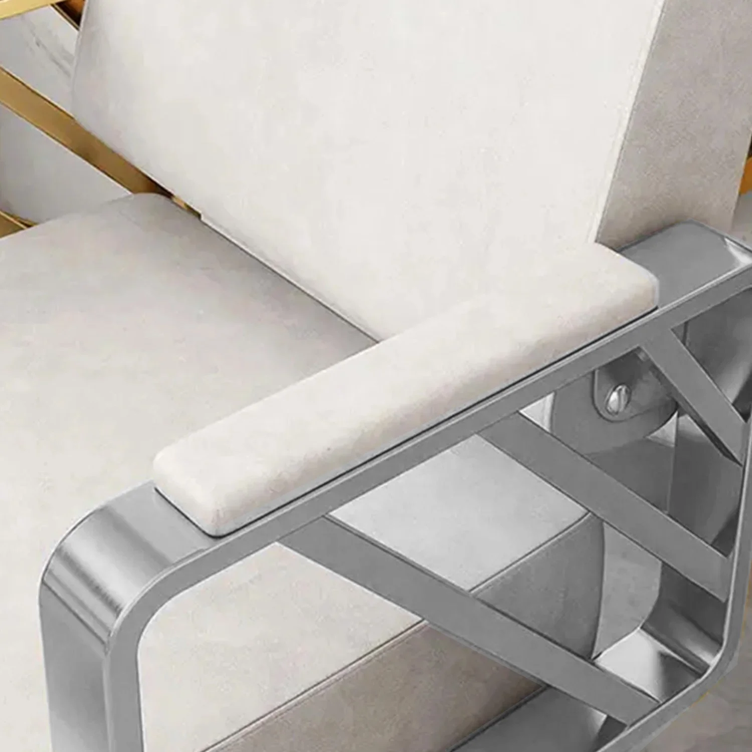 SALON CHAIR HYDRAULIC CHAIR FOR BUSINESS (SILVER 1 UNIT ) - Image 3