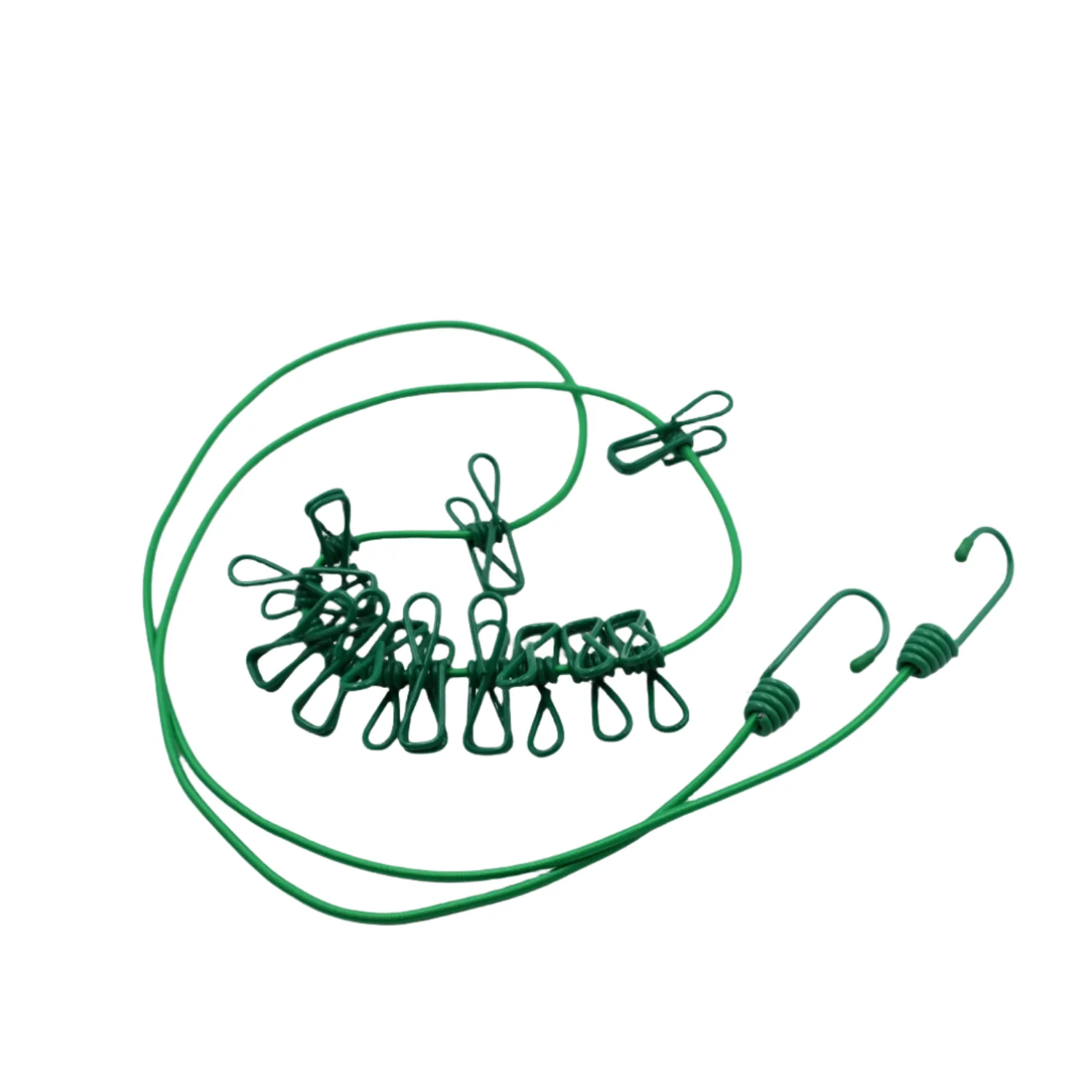 Elastic Cloth Drying Rope with 12 Metal Clip Portable Clothes line For Home & Travel - Image 3