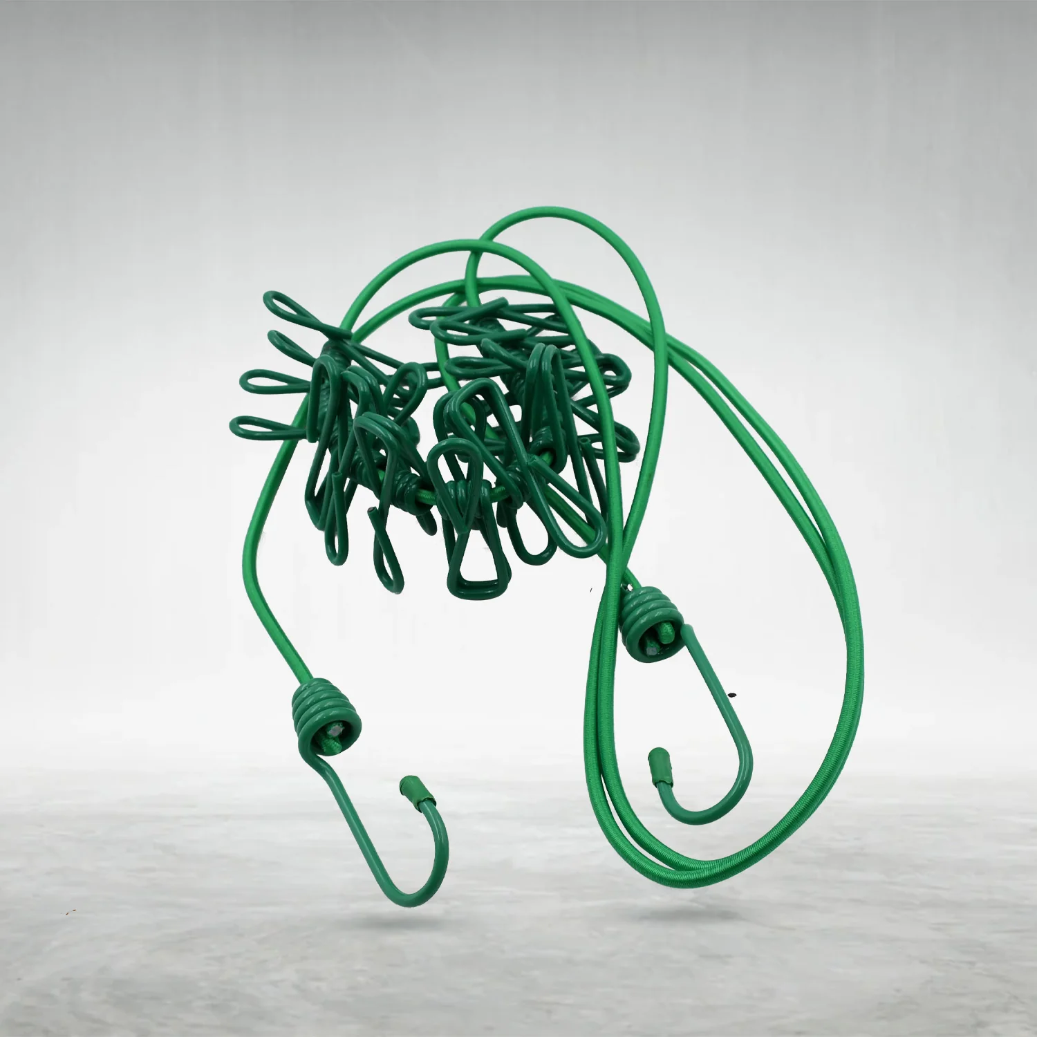 Elastic Cloth Drying Rope with 12 Metal Clip Portable Clothes line For Home & Travel - Image 4