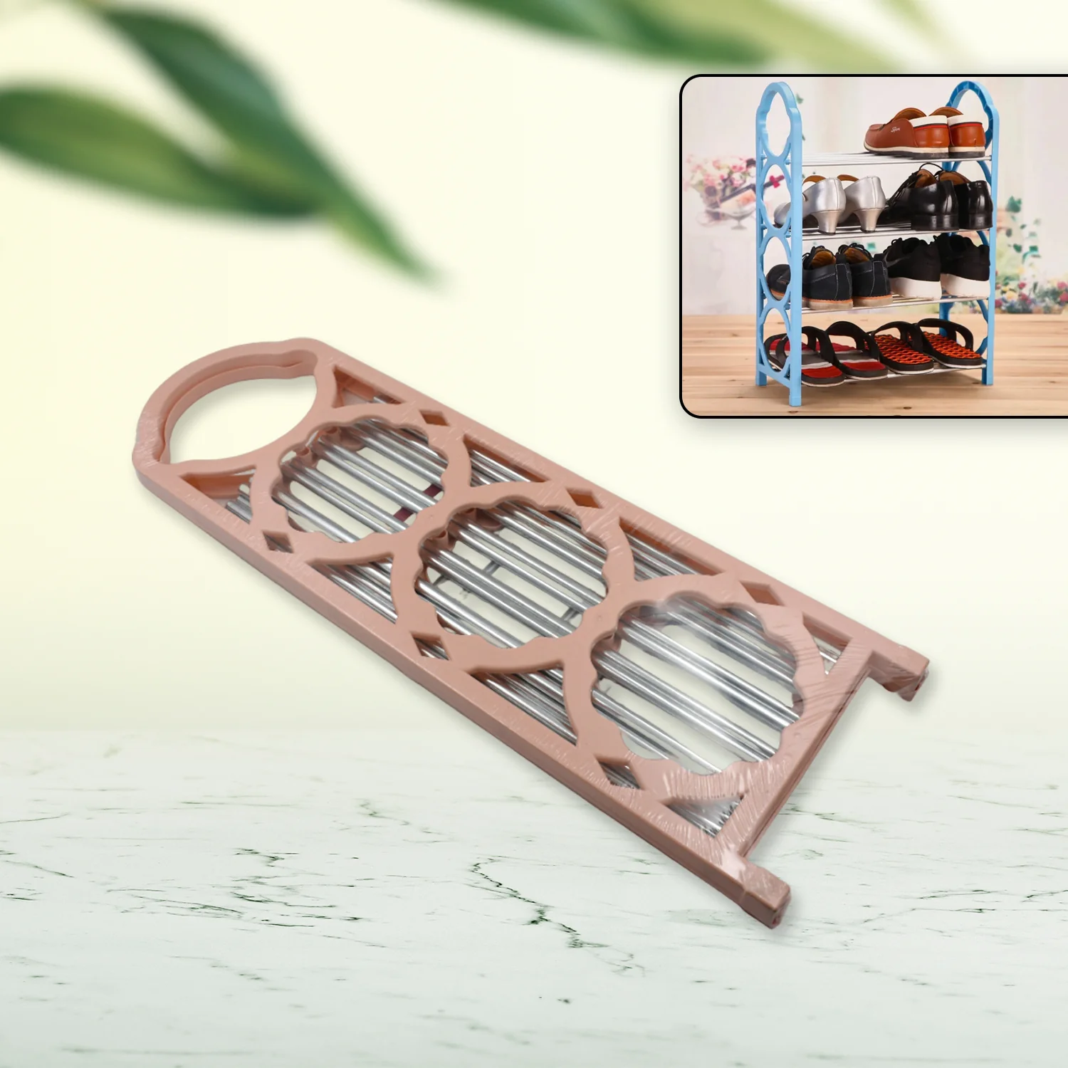 4-Layer Shoe Storage Shelf Stand for Space-Saving Home Organizer - Image 5