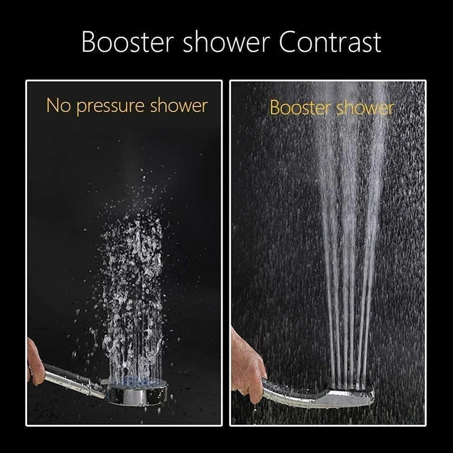 High Pressure Shower Head 300 Holes Handheld Powerful Booster Spray  for Bathroom - Image 6