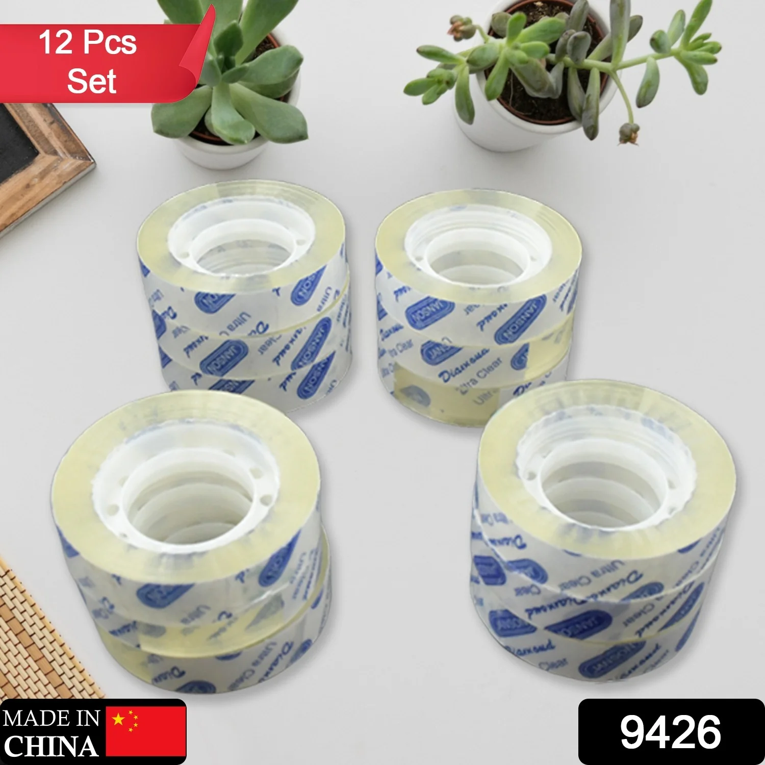 Transparent Tape Refills, Tape for Office, Home, School -1.2cm X 30 Meter Per Roll (12 Pc Set) - Image 2