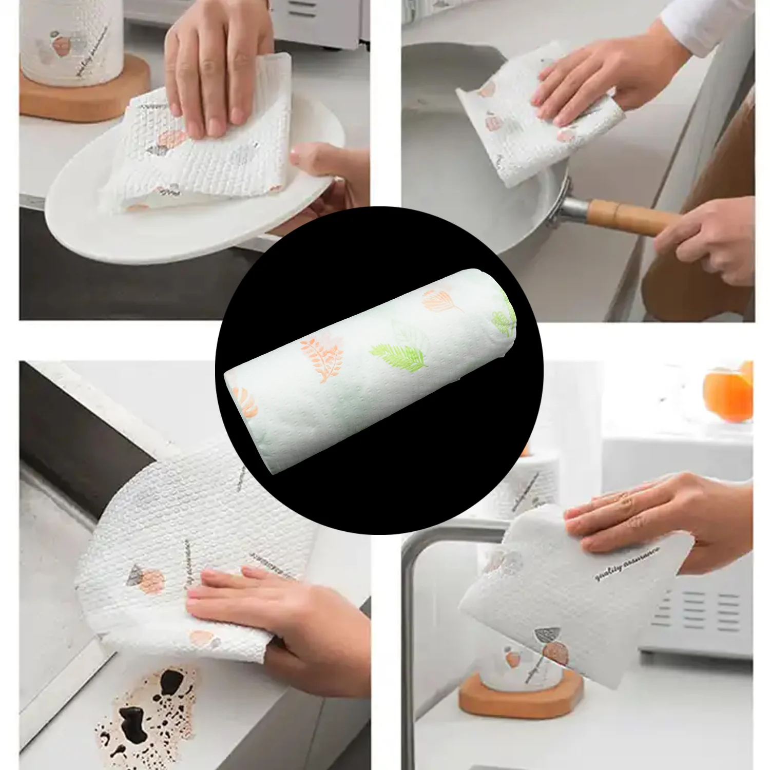 Non Woven Reusable Tissue Roll Oil Absorbing Paper Towel 40 sheets / Pulls - Image 3