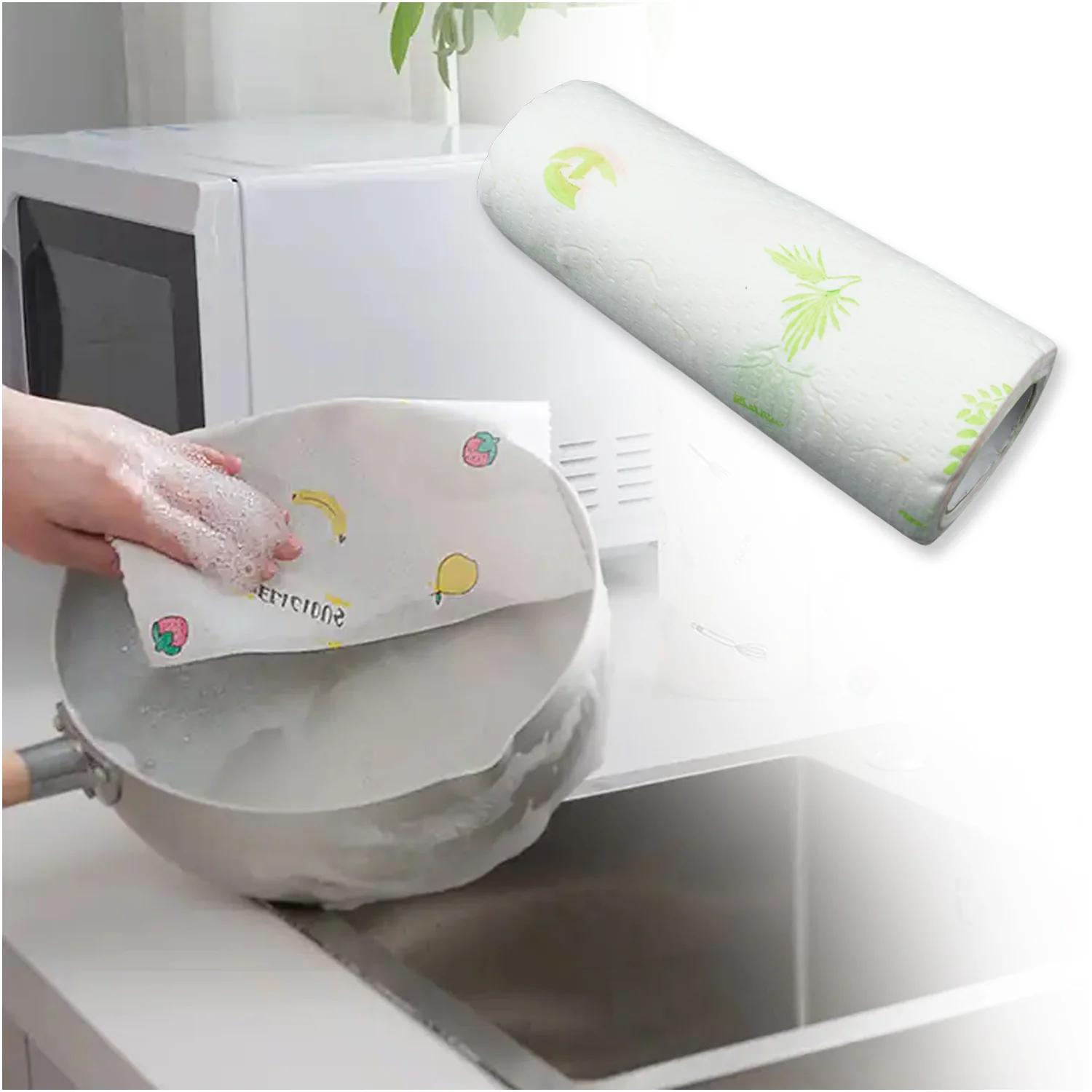 Non Woven Reusable Tissue Roll Oil Absorbing Paper Towel 40 sheets / Pulls - Image 5