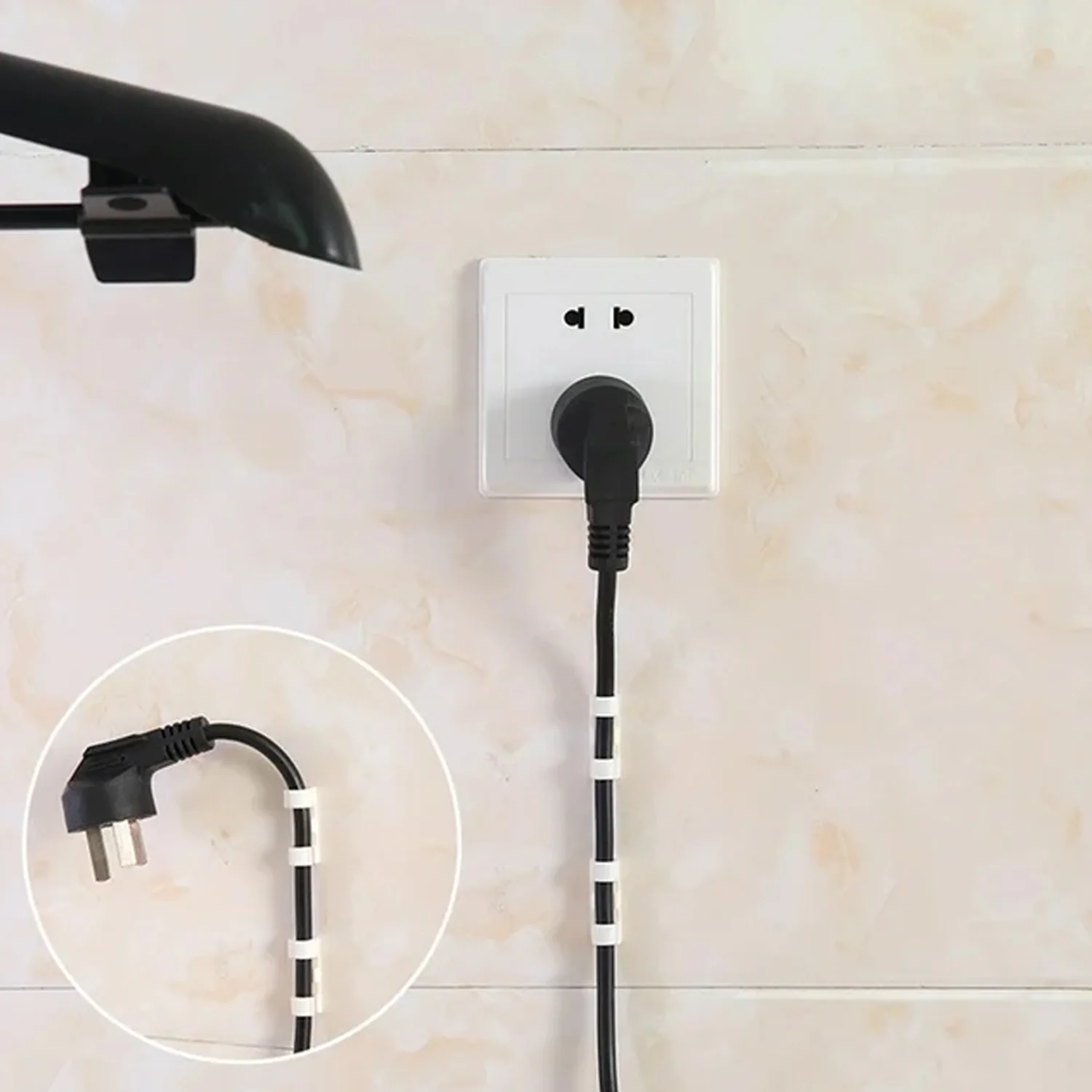 Plastic Cable Clips – Strong Adhesive Wire Organizer for Home, Office & Car (20 Pcs) - Image 3