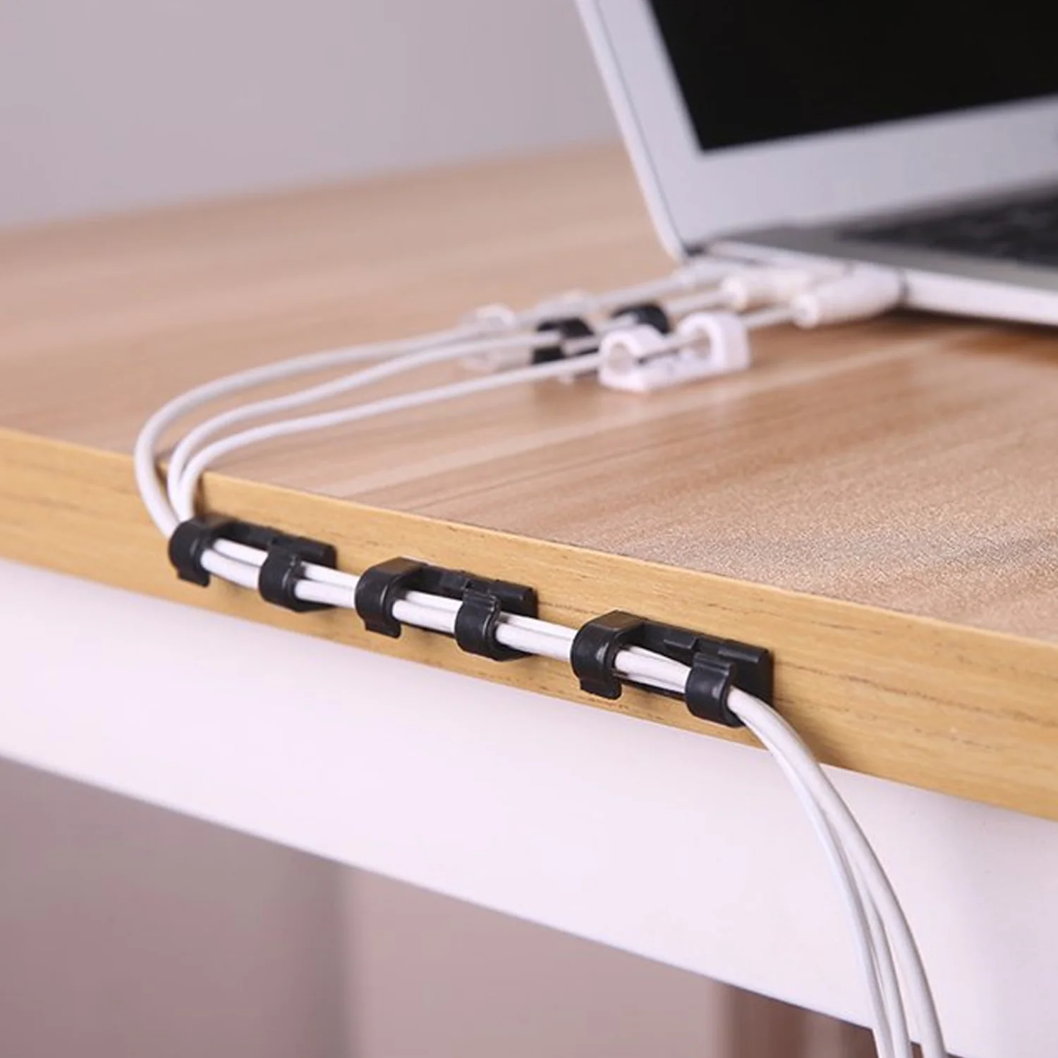 Plastic Cable Clips – Strong Adhesive Wire Organizer for Home, Office & Car (20 Pcs) - Image 6