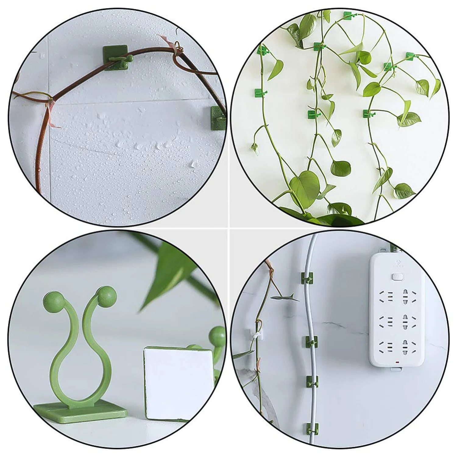 Plant Climbing Wall Fixture Clip Self-Adhesive Hook (Approx 200 Pcs Set) - Image 5