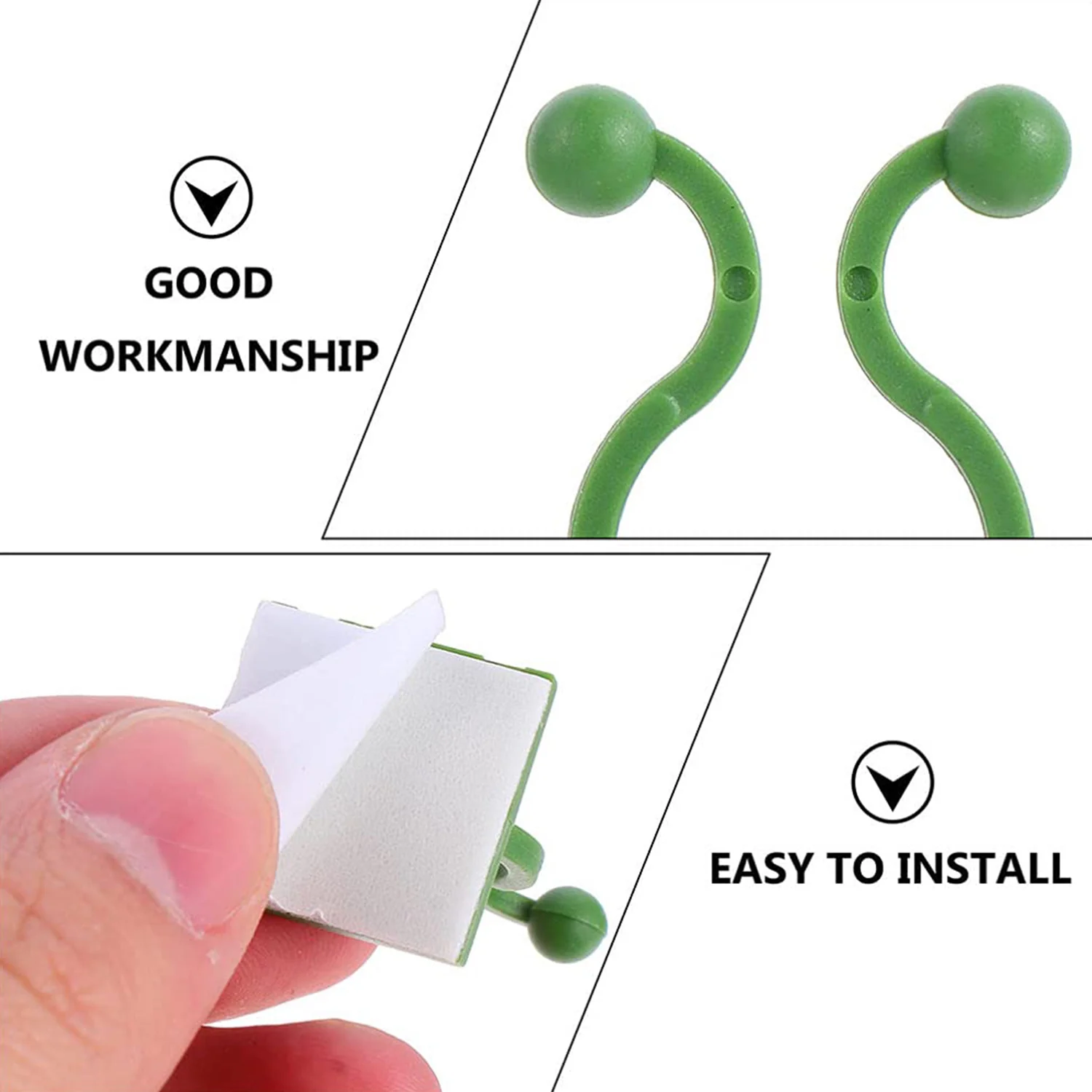 Plant Climbing Wall Fixture Clip Self-Adhesive Hook (Approx 200 Pcs Set) - Image 6