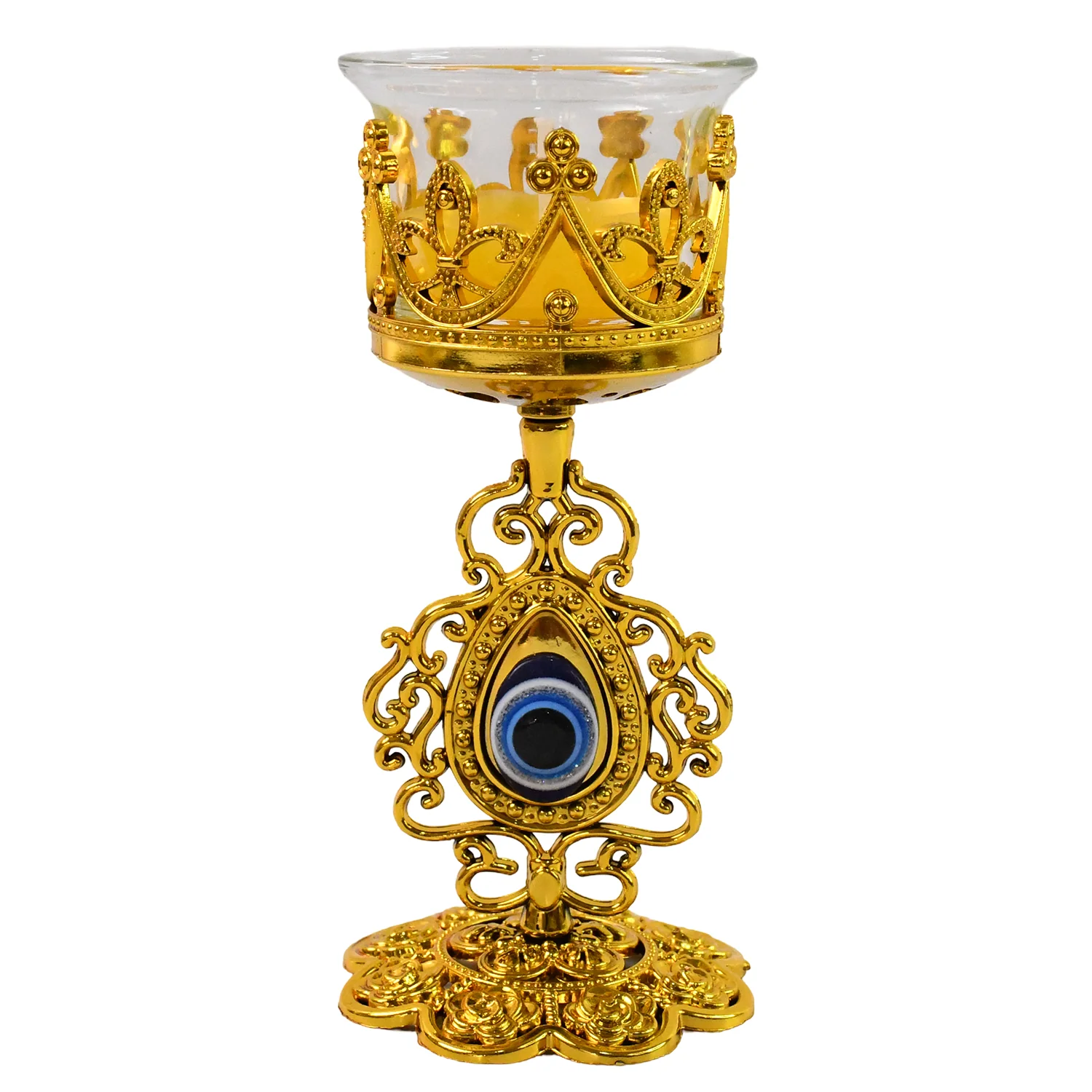 Flower Diwali Candle Holder with Plastic Stand , Diwali(1 Set) - Image 5