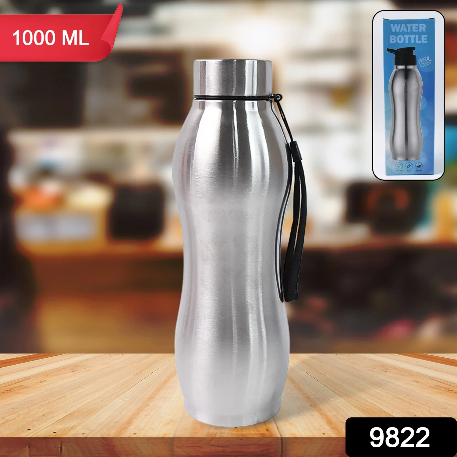 Stainless Steel Single Wall Vacuum-Insulated Drink Water Bottle (1000 ML) - Image 2
