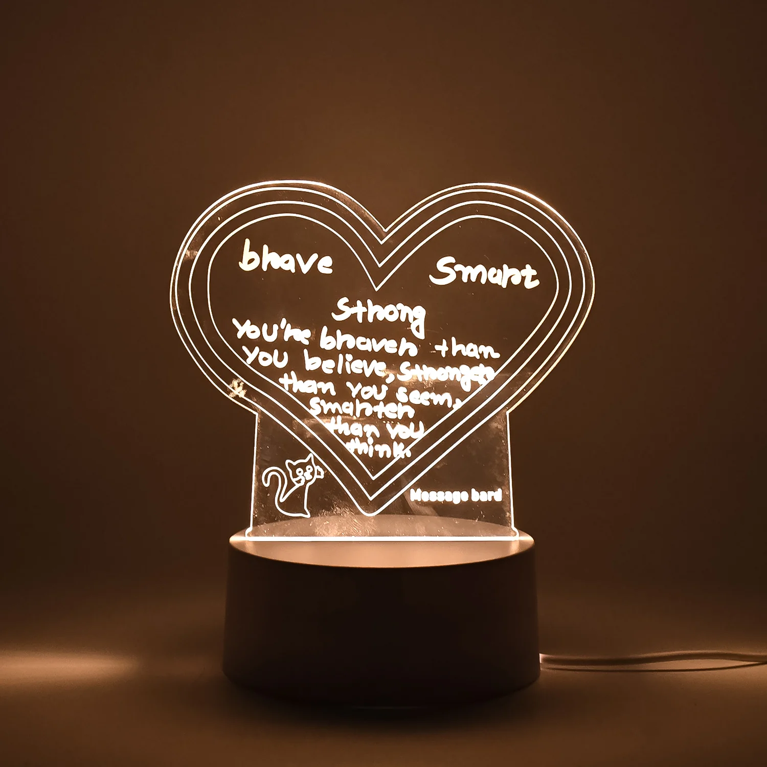 Creative Visualization Lamp 3D Acrylic Decorative Lamp With Pen - Image 3