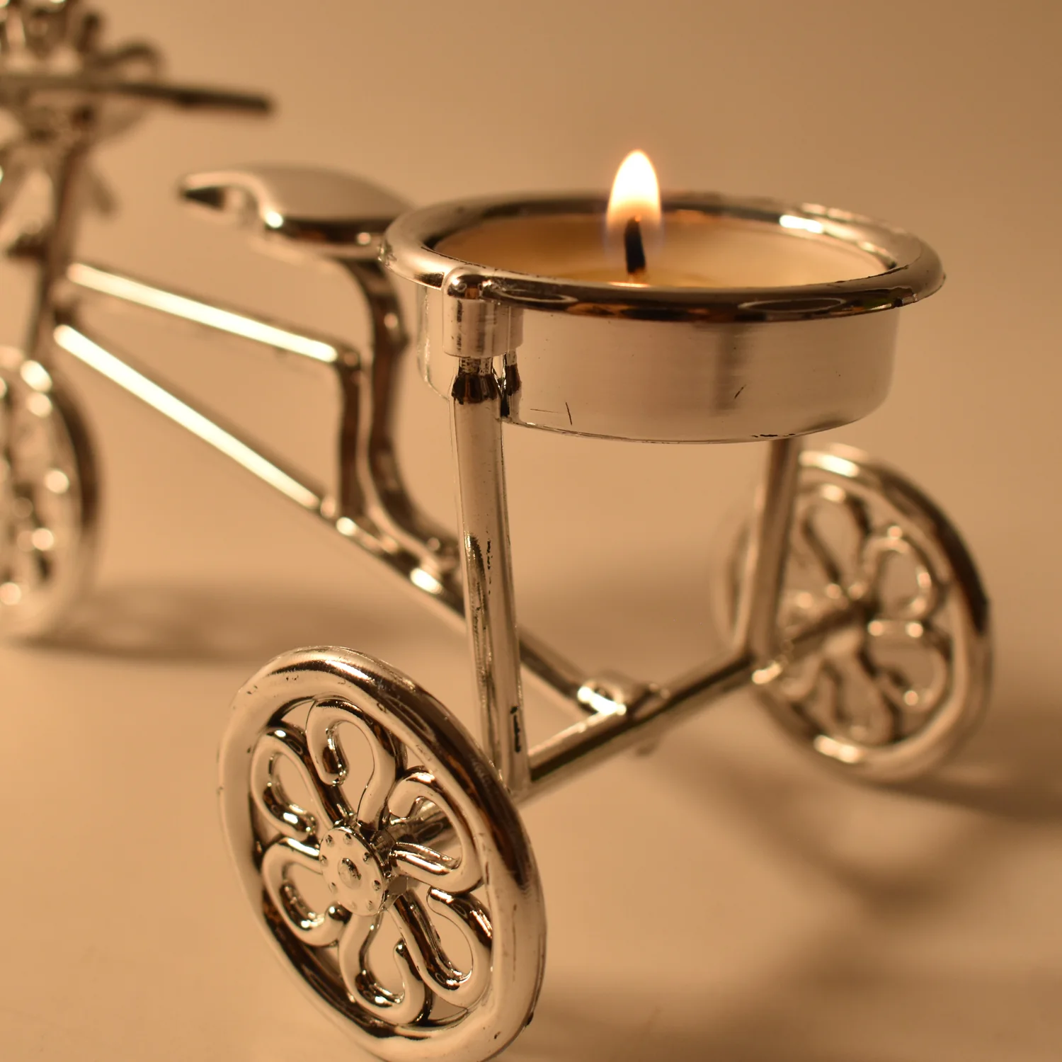 Cycle Tealight Holder / Candle Holder Decorative Candle, Diwali (1 Pc) - Image 3