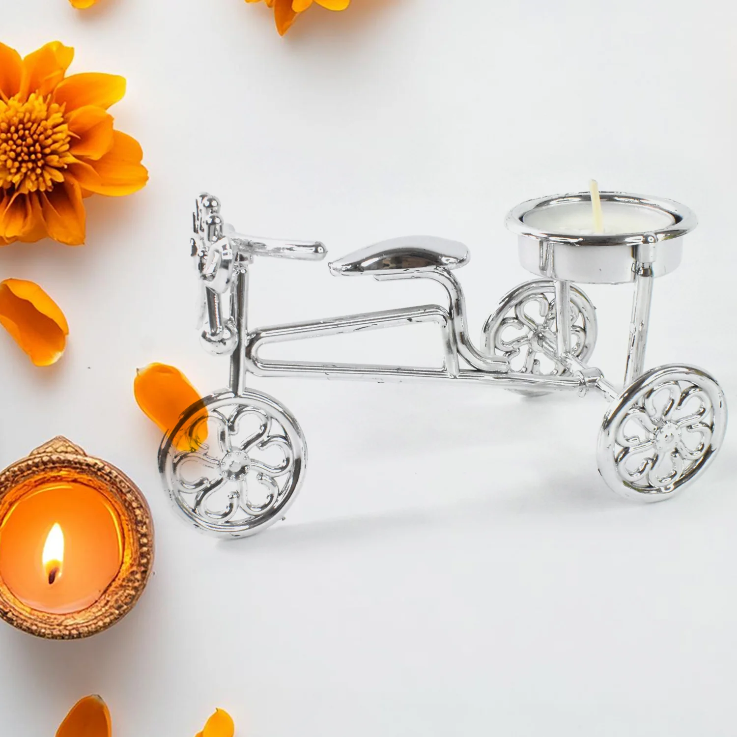Cycle Tealight Holder / Candle Holder Decorative Candle, Diwali (1 Pc) - Image 6