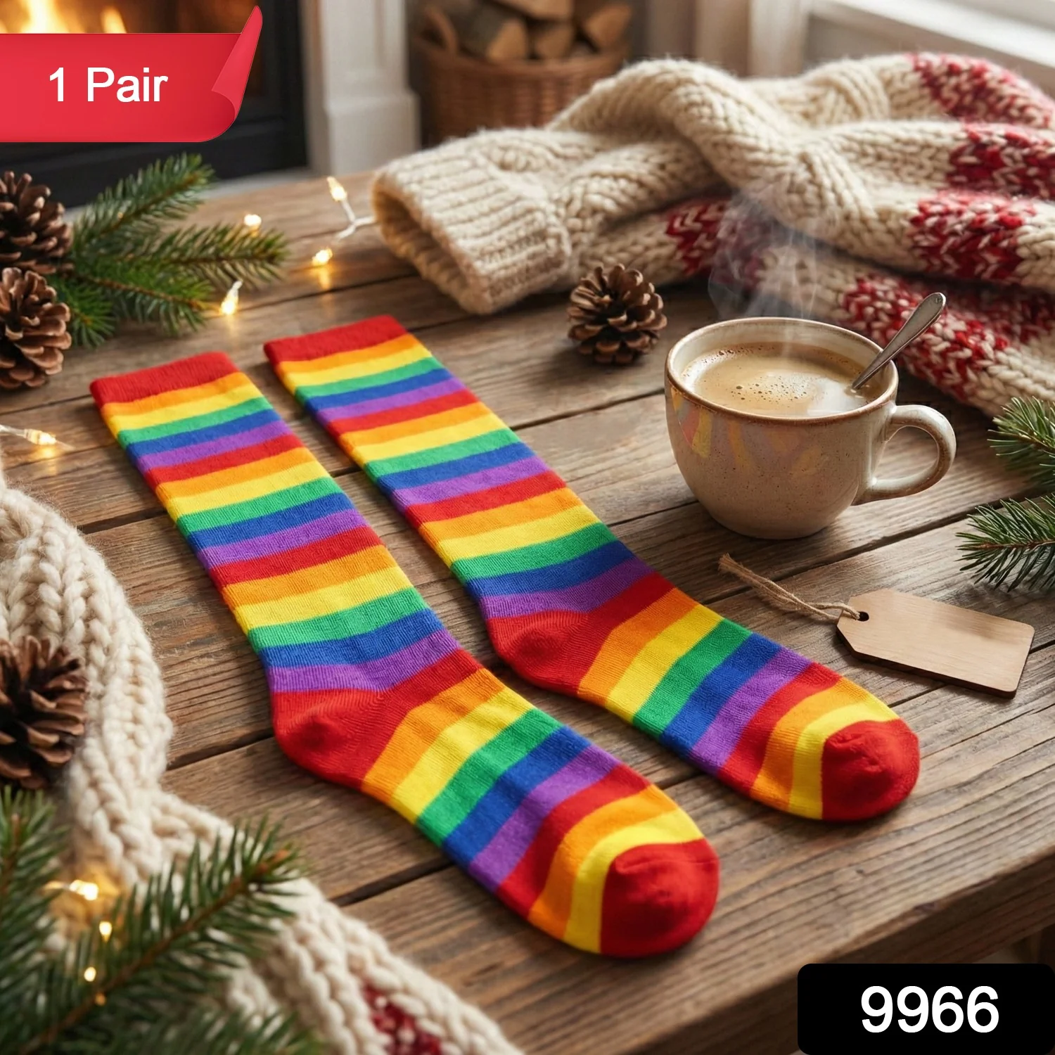 Premium Soft Light Socks (1 Pair / Long) - Image 2