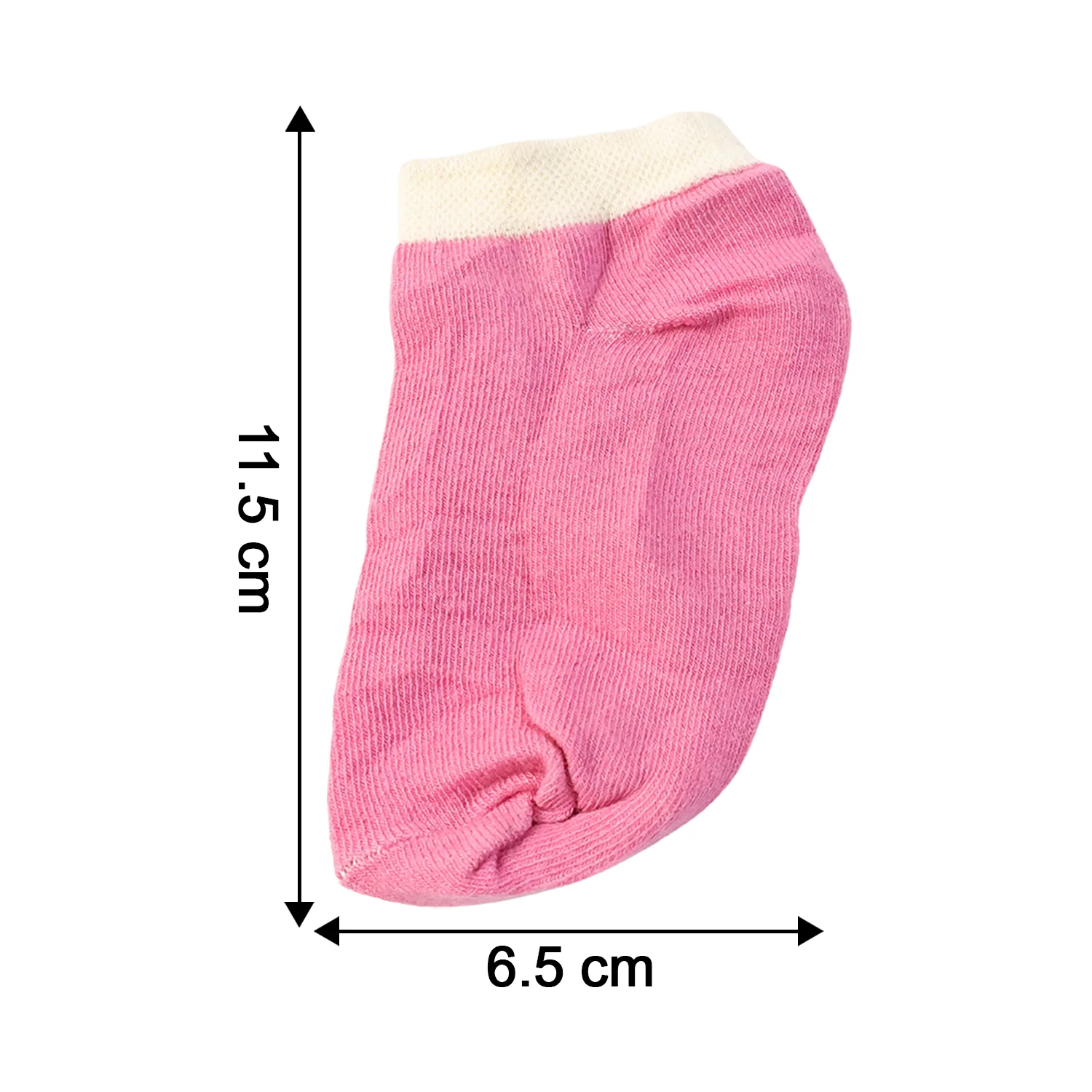 Pink & White Soft Ankle Socks for Kids (1 Pair) - Image 4