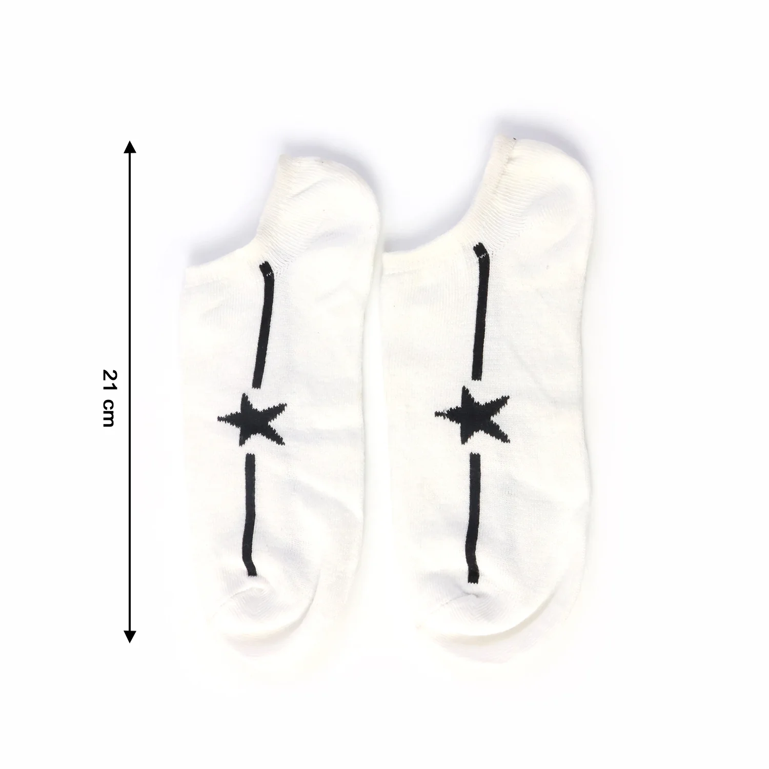 White Star Pattern Low-Cut Socks (1 Pair) - Image 6