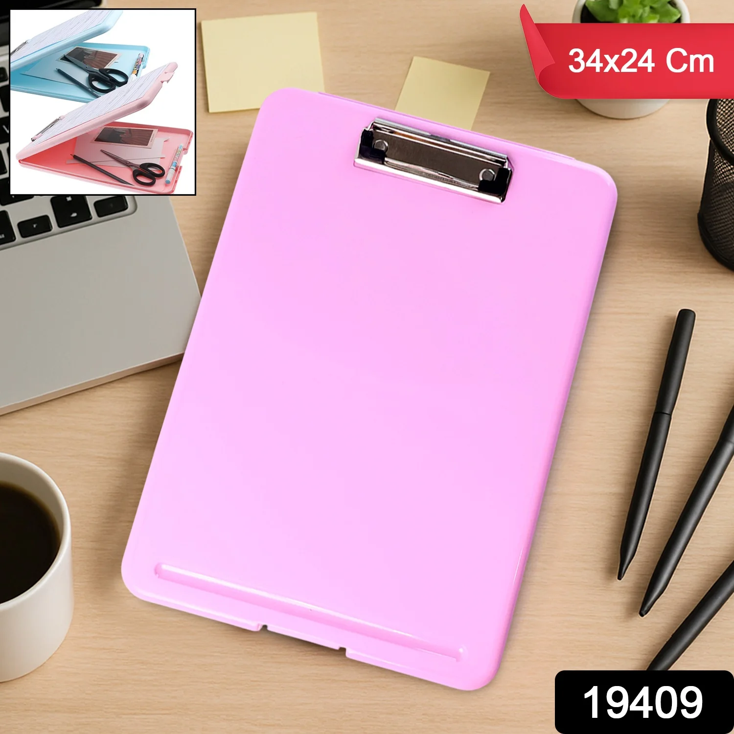 A4 Size Hard Plastic Clipboard File Folder (1 Pc) - Image 2