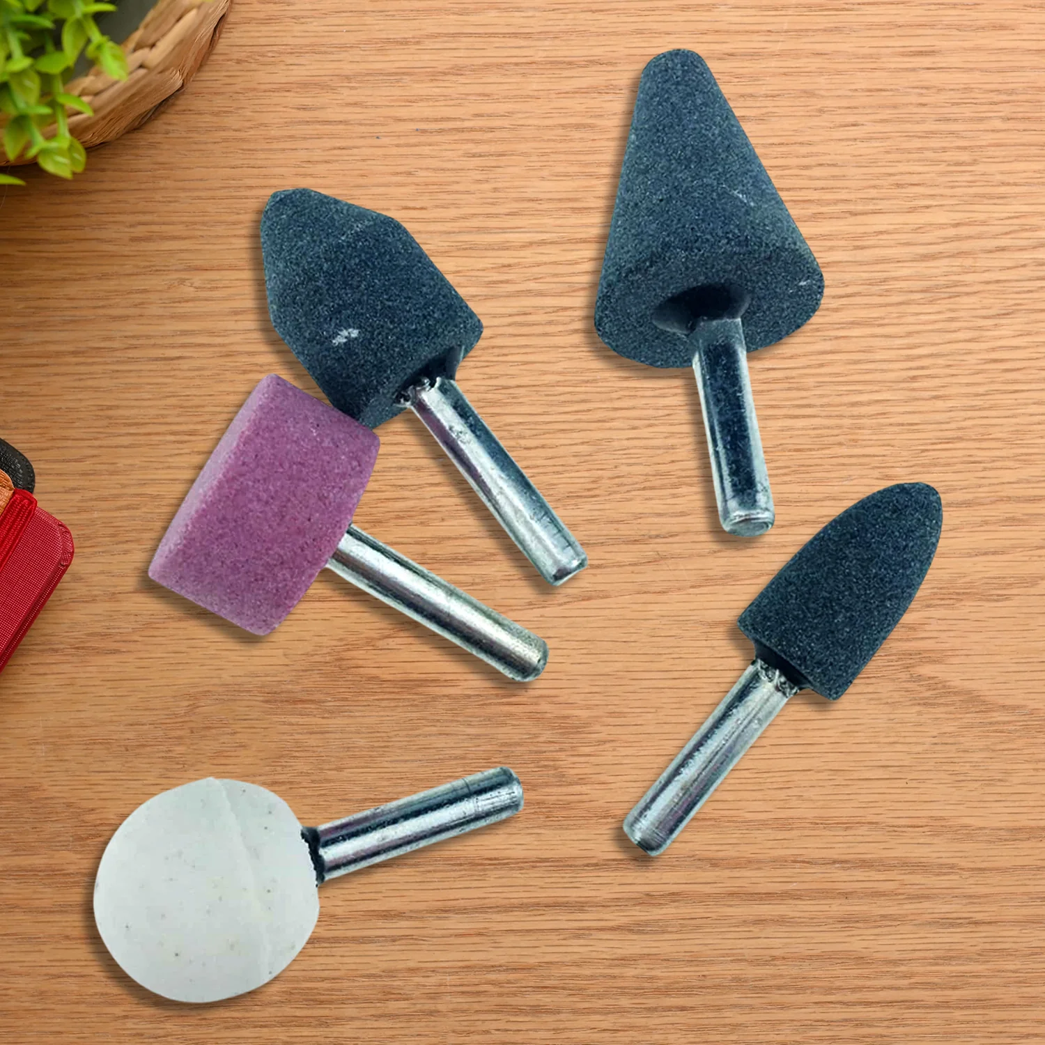 Abrasive Mounted Stone Grinding Wheel Head Grinding Burr Wheel Rotary Tools Set 5 Pcs - Image 3